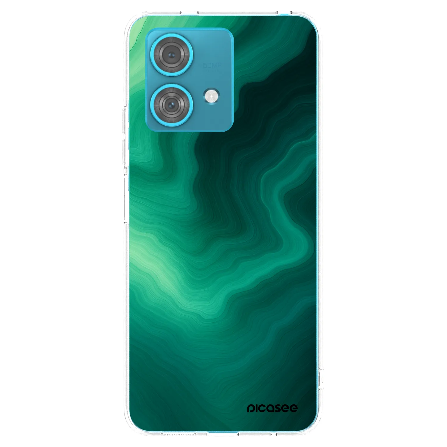 Picasee silikonový průhledný obal pro Motorola Edge 40 Neo - Malachite