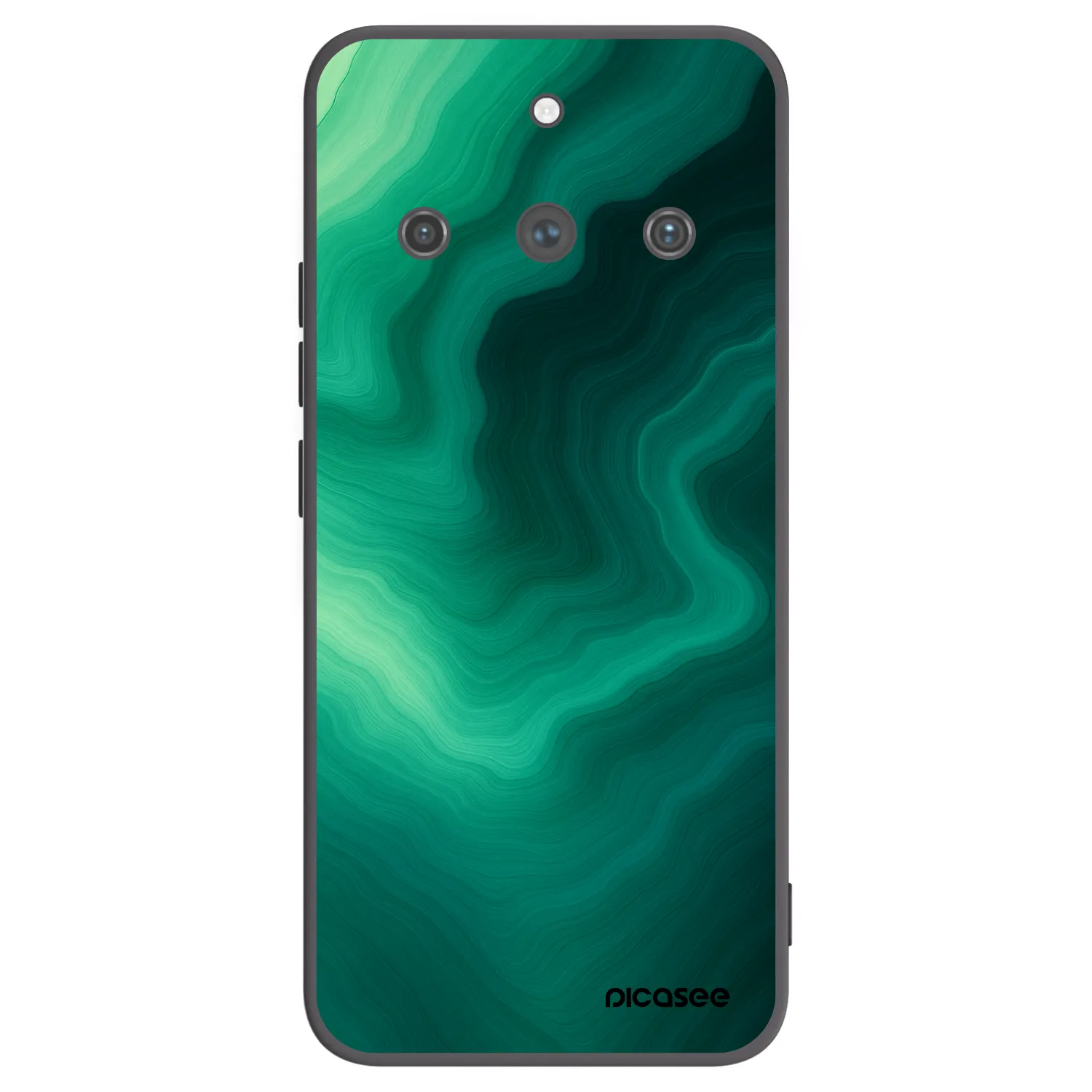 Picasee silikonový černý obal pro Realme 11 Pro+ - Malachite