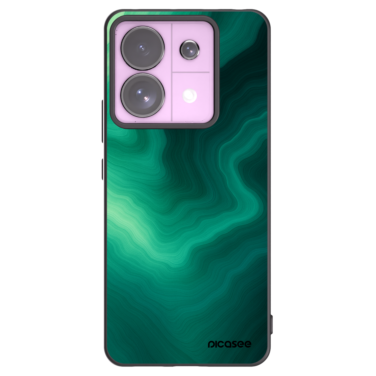 Picasee silikonový černý obal pro Xiaomi Redmi Note 13 Pro 5G - Malachite