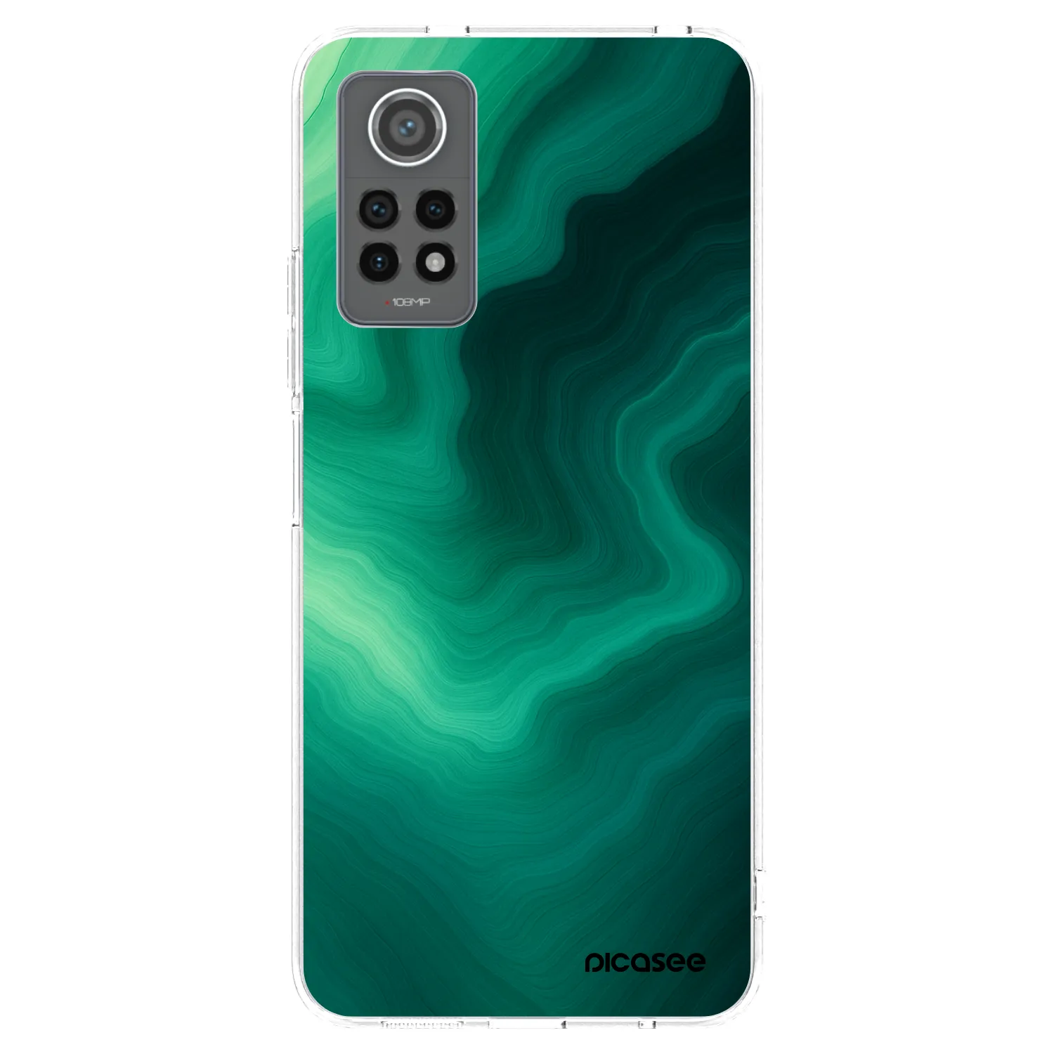 Picasee silikonový průhledný obal pro Xiaomi Redmi Note 12 Pro 4G - Malachite