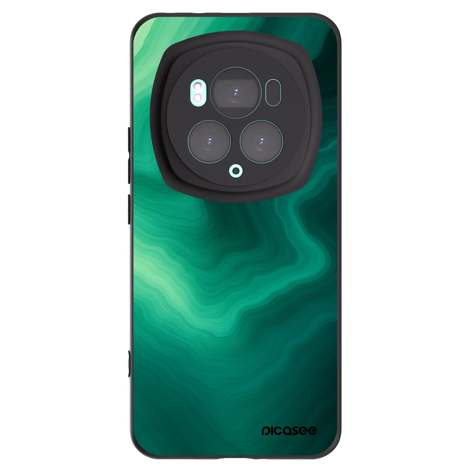 Picasee silikonový černý obal pro Honor Magic6 Pro - Malachite