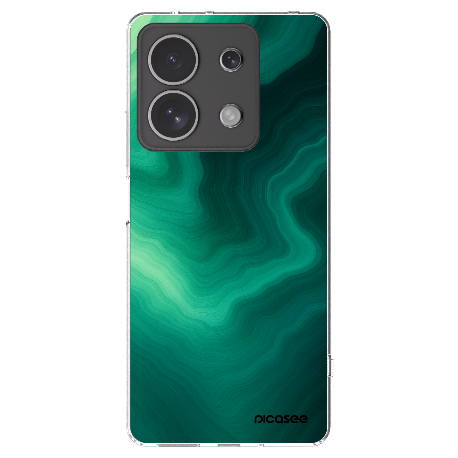 Picasee silikonový průhledný obal pro Xiaomi Redmi Note 13 4G - Malachite