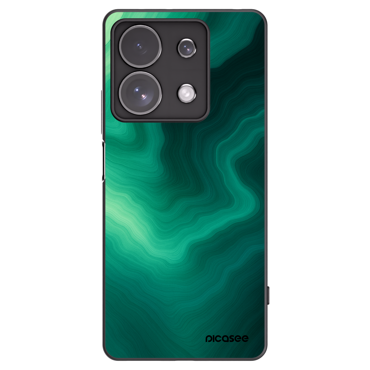 Picasee silikonový černý obal pro Xiaomi Redmi Note 13 Pro 4G - Malachite