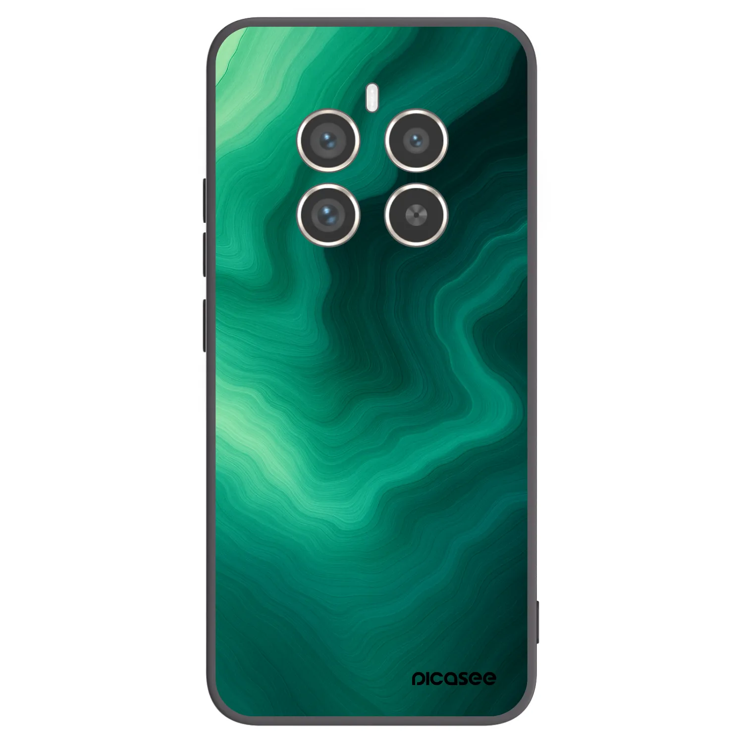Picasee silikonový černý obal pro Realme 12 Pro 5G - Malachite