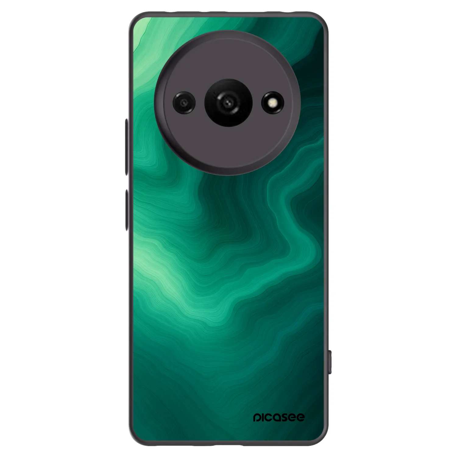 Picasee silikonový černý obal pro Xiaomi Redmi A3 - Malachite