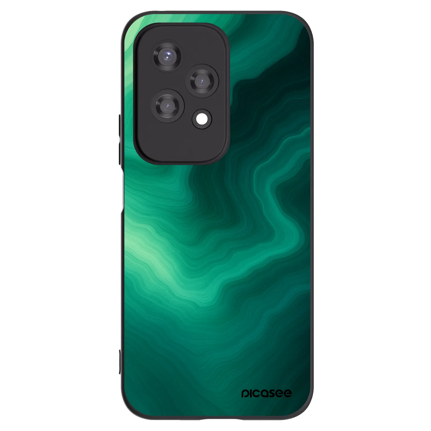 Picasee silikonový černý obal pro Honor 200 Lite - Malachite