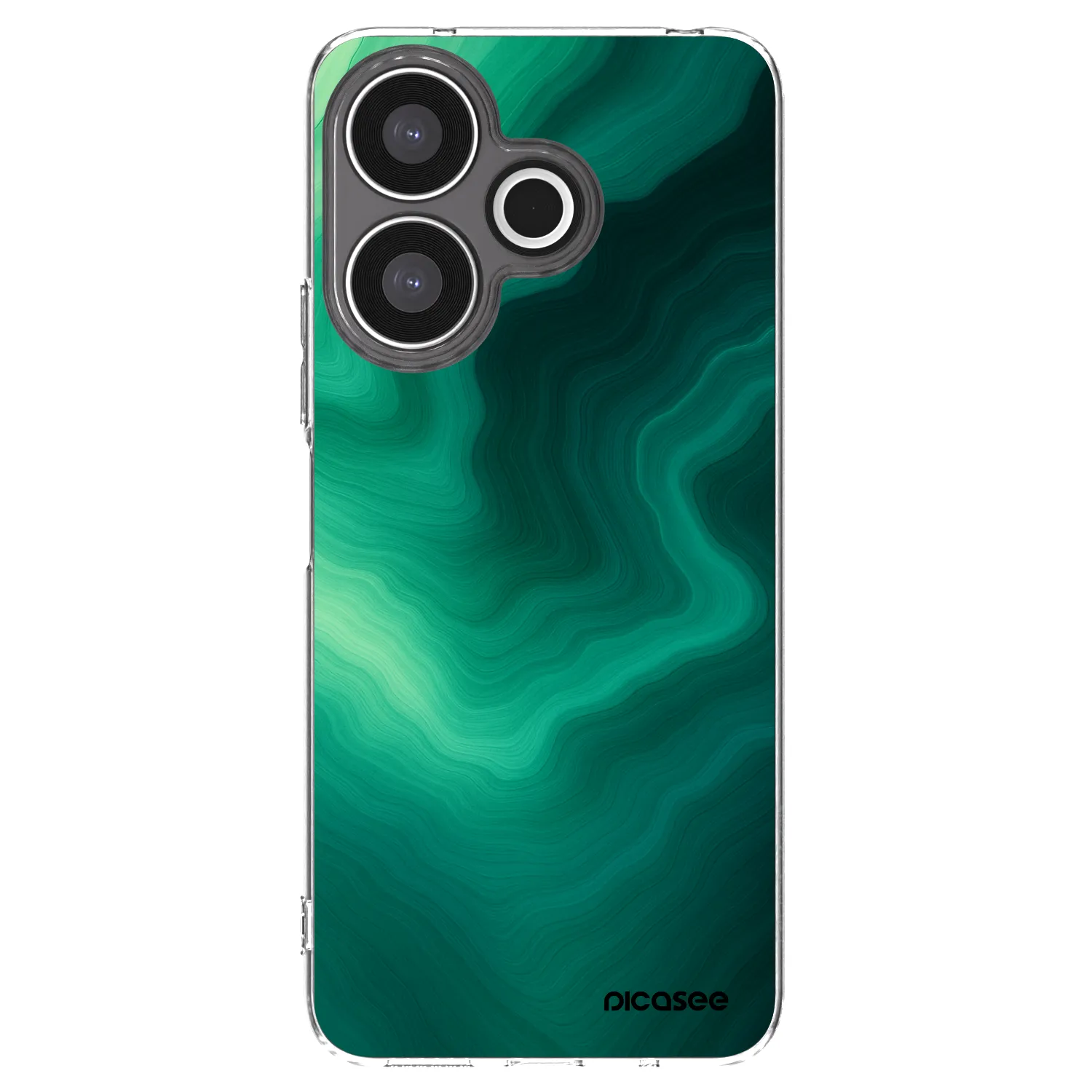 Picasee silikonový průhledný obal pro Xiaomi Redmi 13 4G - Malachite