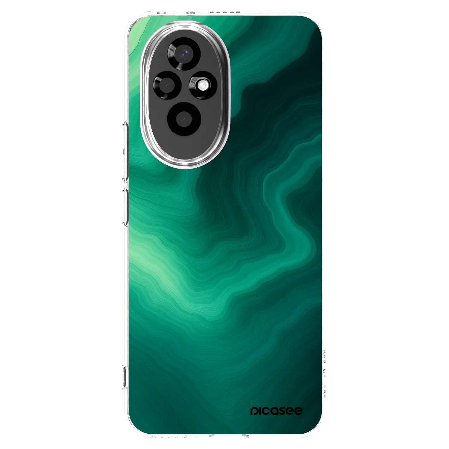 Picasee silikonový průhledný obal pro Honor 200 Pro 5G - Malachite