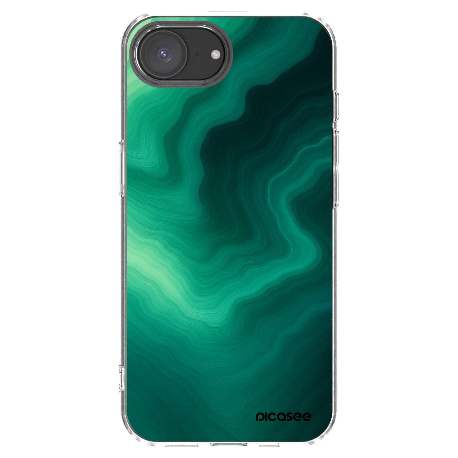 Picasee silikonový průhledný obal pro Apple iPhone 16e - Malachite