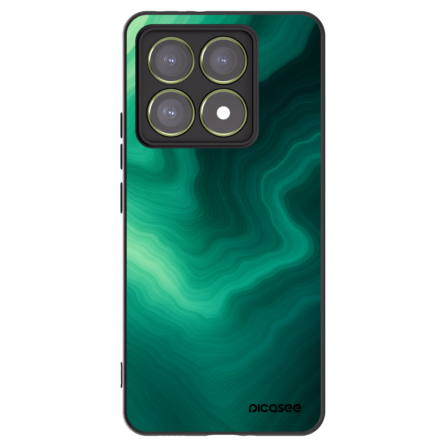 Picasee silikonový černý obal pro Xiaomi 14T - Malachite