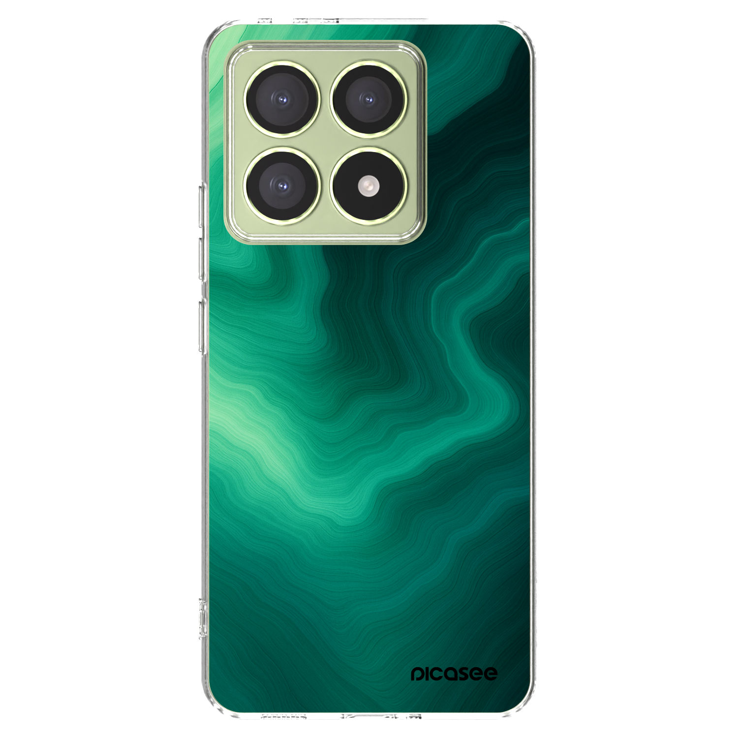 Picasee silikonový průhledný obal pro Xiaomi 14T - Malachite