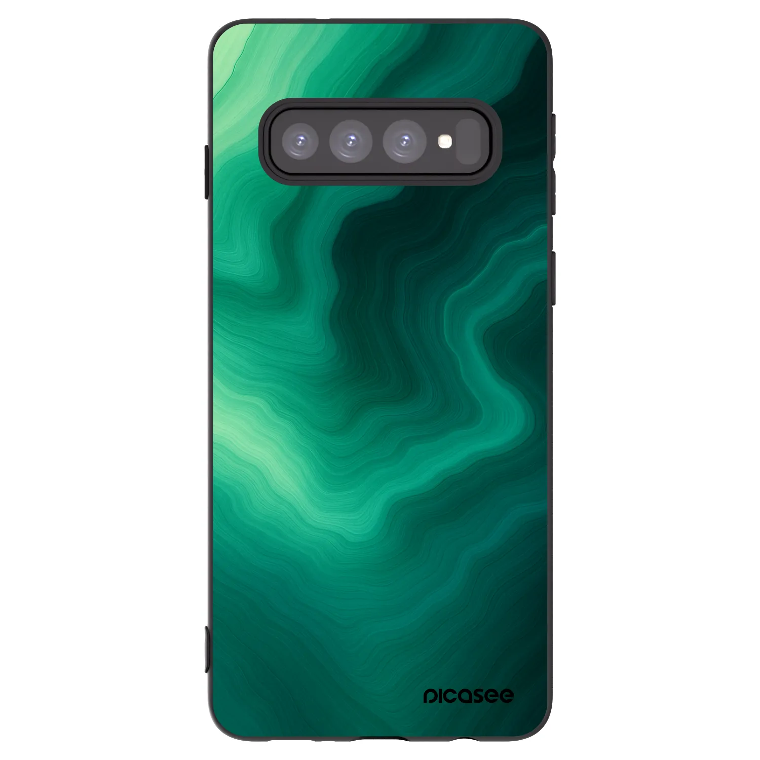 Picasee silikonový černý obal pro Samsung Galaxy S10 G973 - Malachite