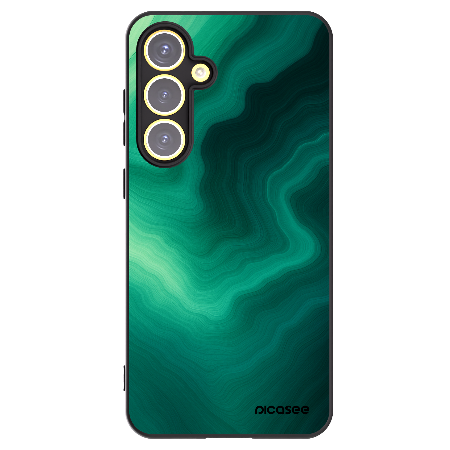 Picasee silikonový černý obal pro Samsung Galaxy S24 FE S721B - Malachite