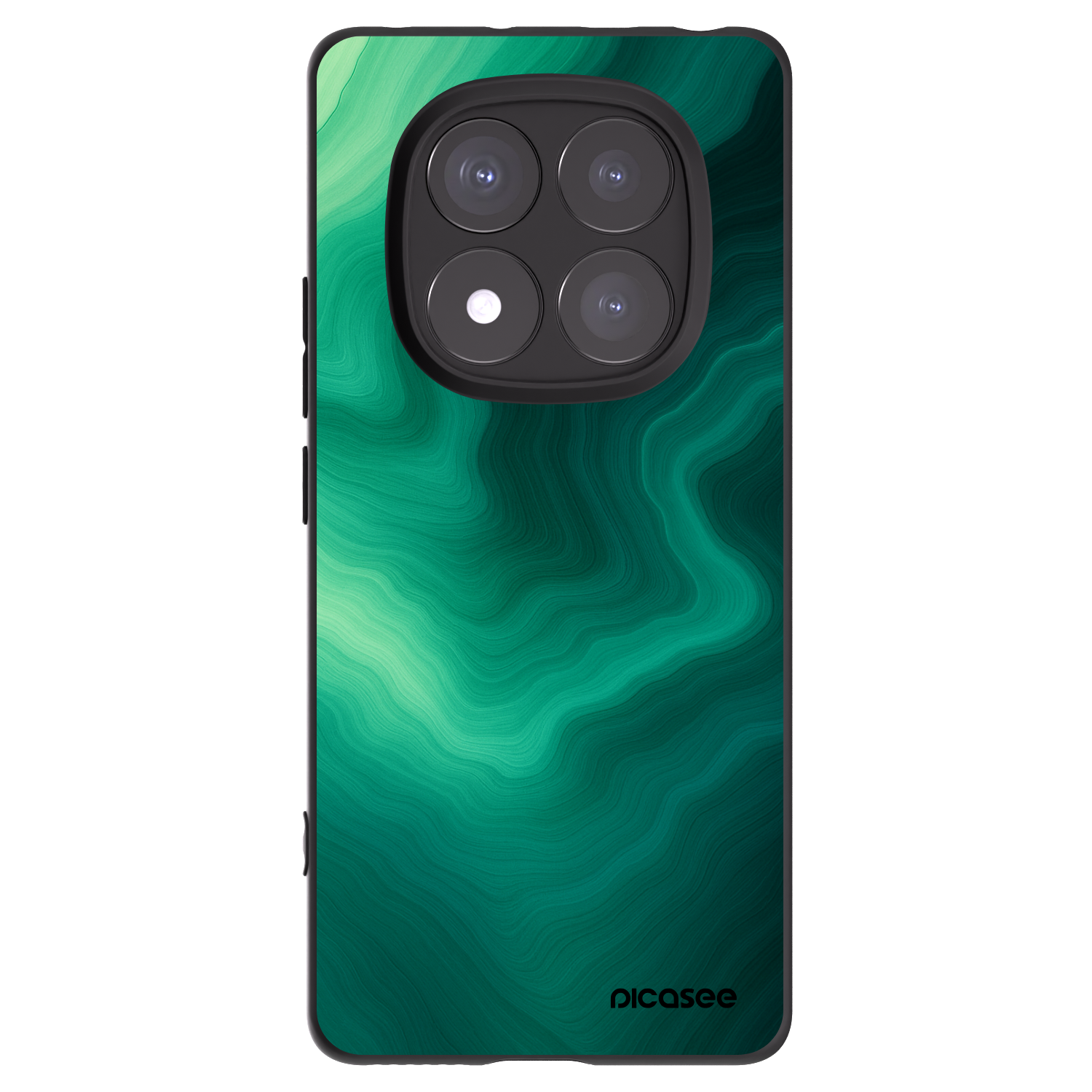 Picasee silikonový černý obal pro Xiaomi Redmi Note 14 Pro 5G - Malachite