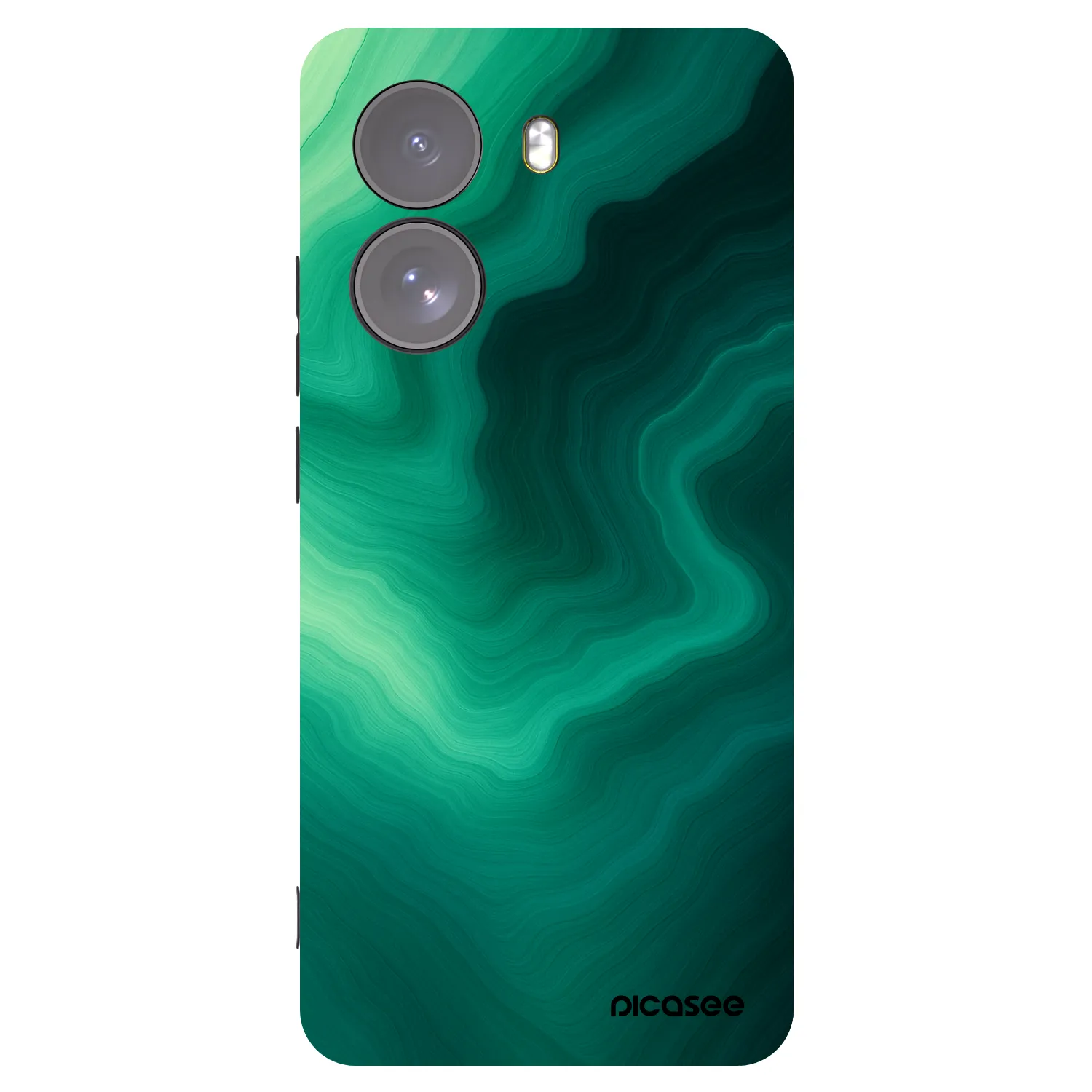 Picasee silikonový černý obal pro Xiaomi Poco X7 - Malachite
