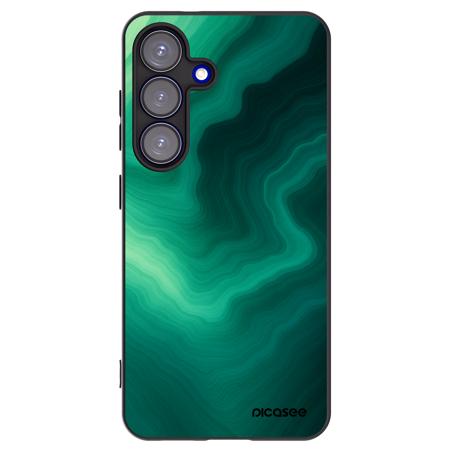 Picasee silikonový černý obal pro Samsung Galaxy S25 5G - Malachite