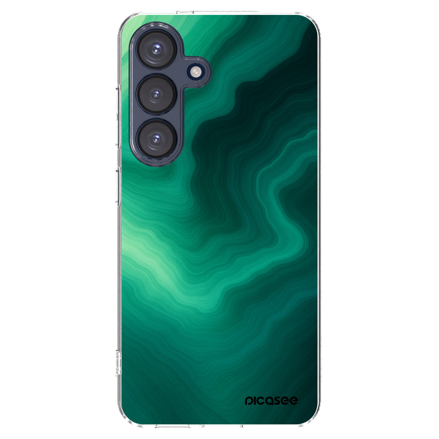 Picasee silikonový průhledný obal pro Samsung Galaxy S25 5G - Malachite