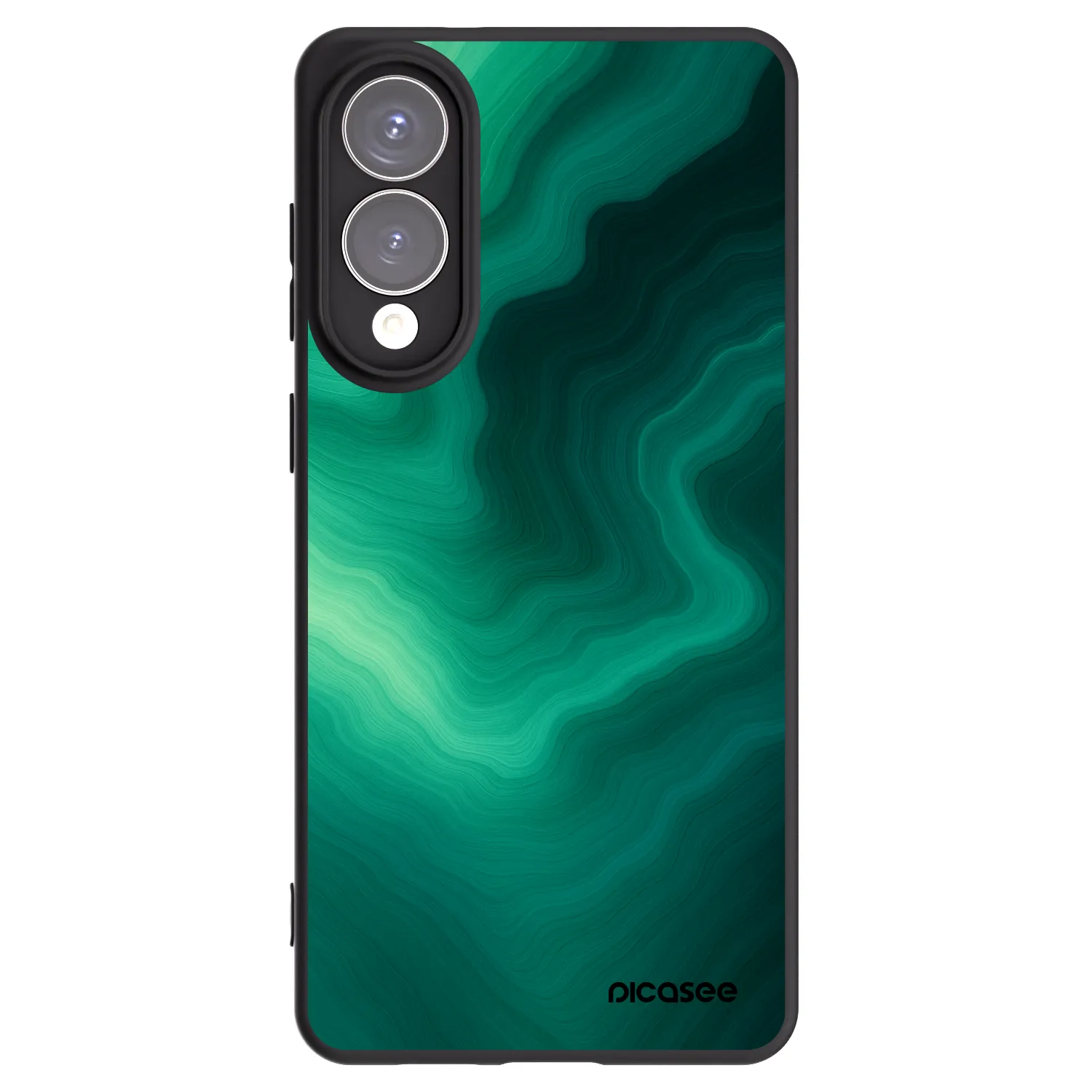 Picasee silikonový černý obal pro Samsung Galaxy S25 Edge 5G - Malachite