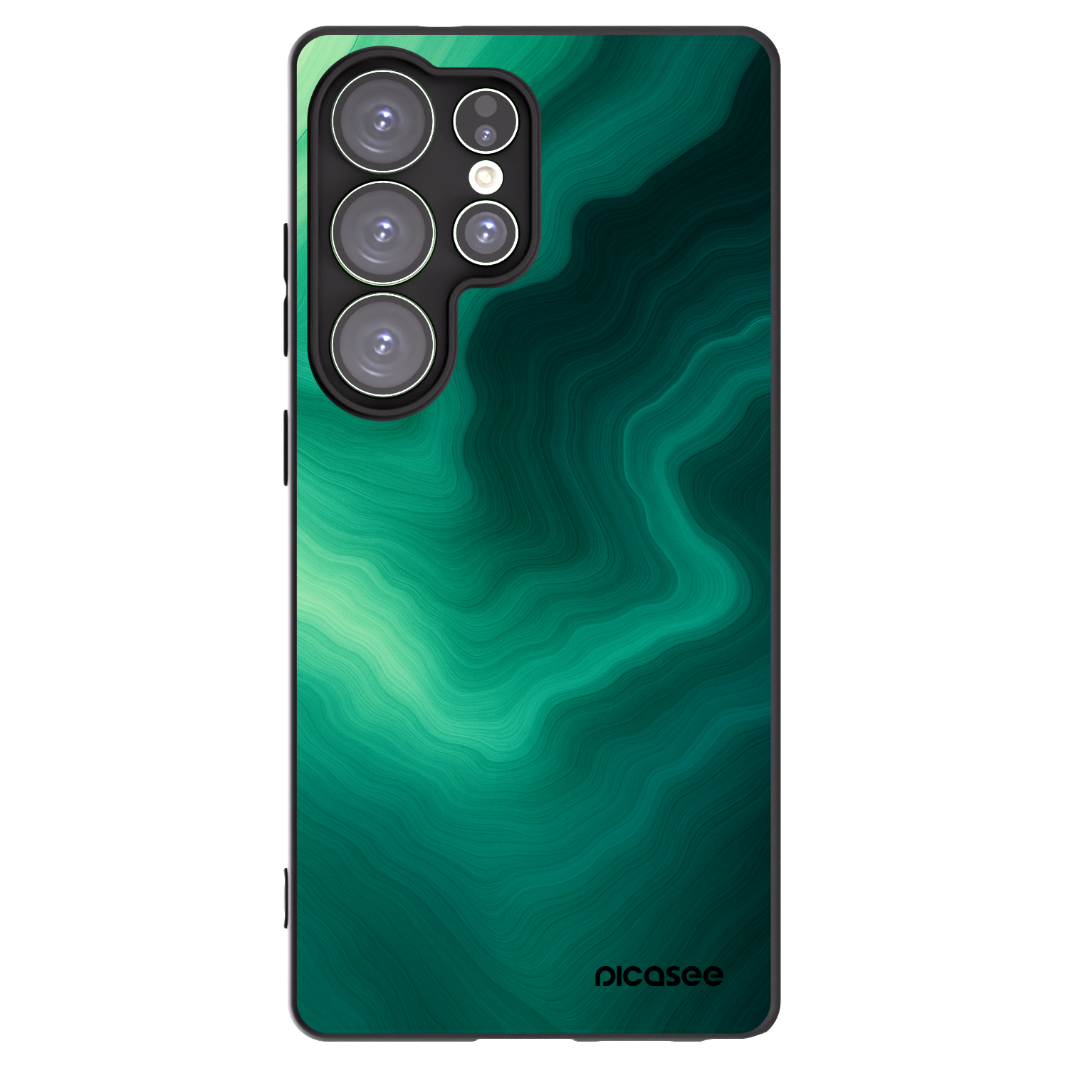Picasee silikonový černý obal pro Samsung Galaxy S25 Ultra 5G - Malachite