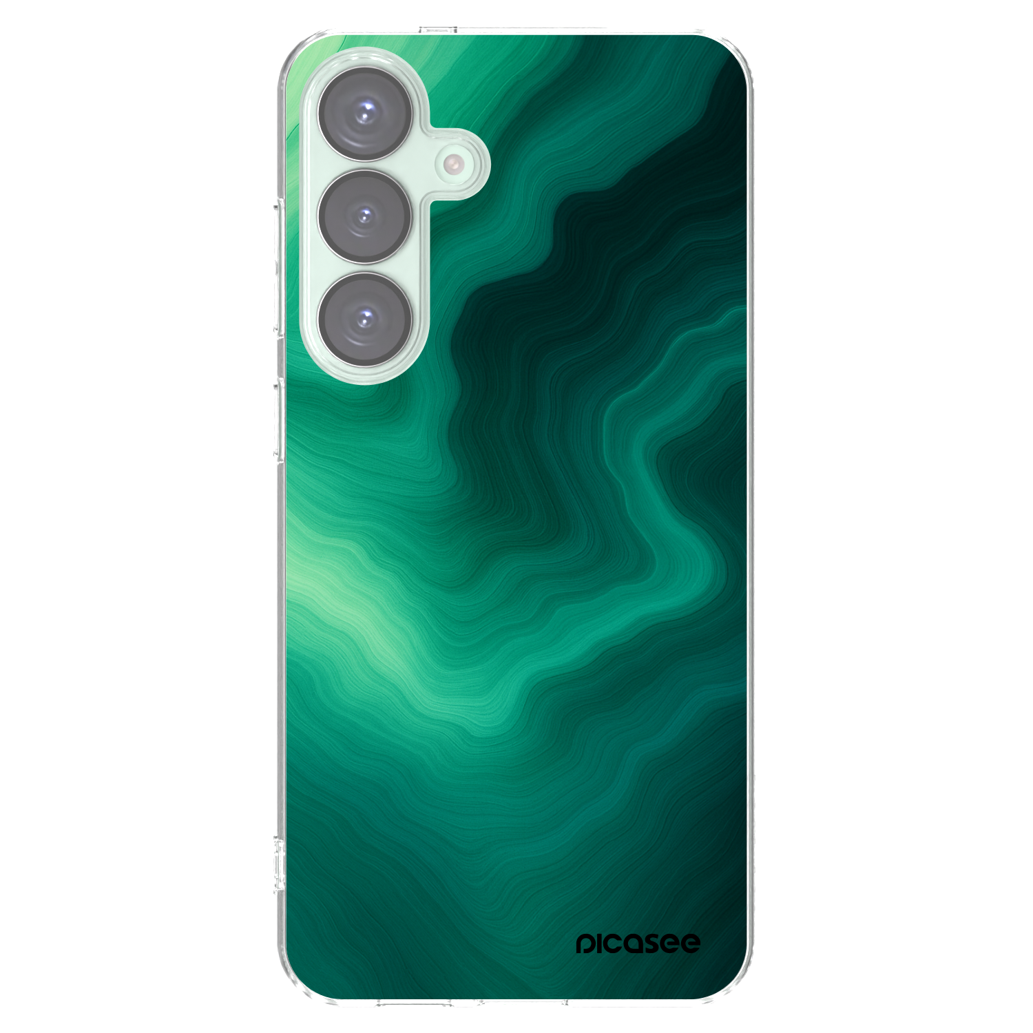 Picasee silikonový průhledný obal pro Samsung Galaxy S25+ 5G - Malachite