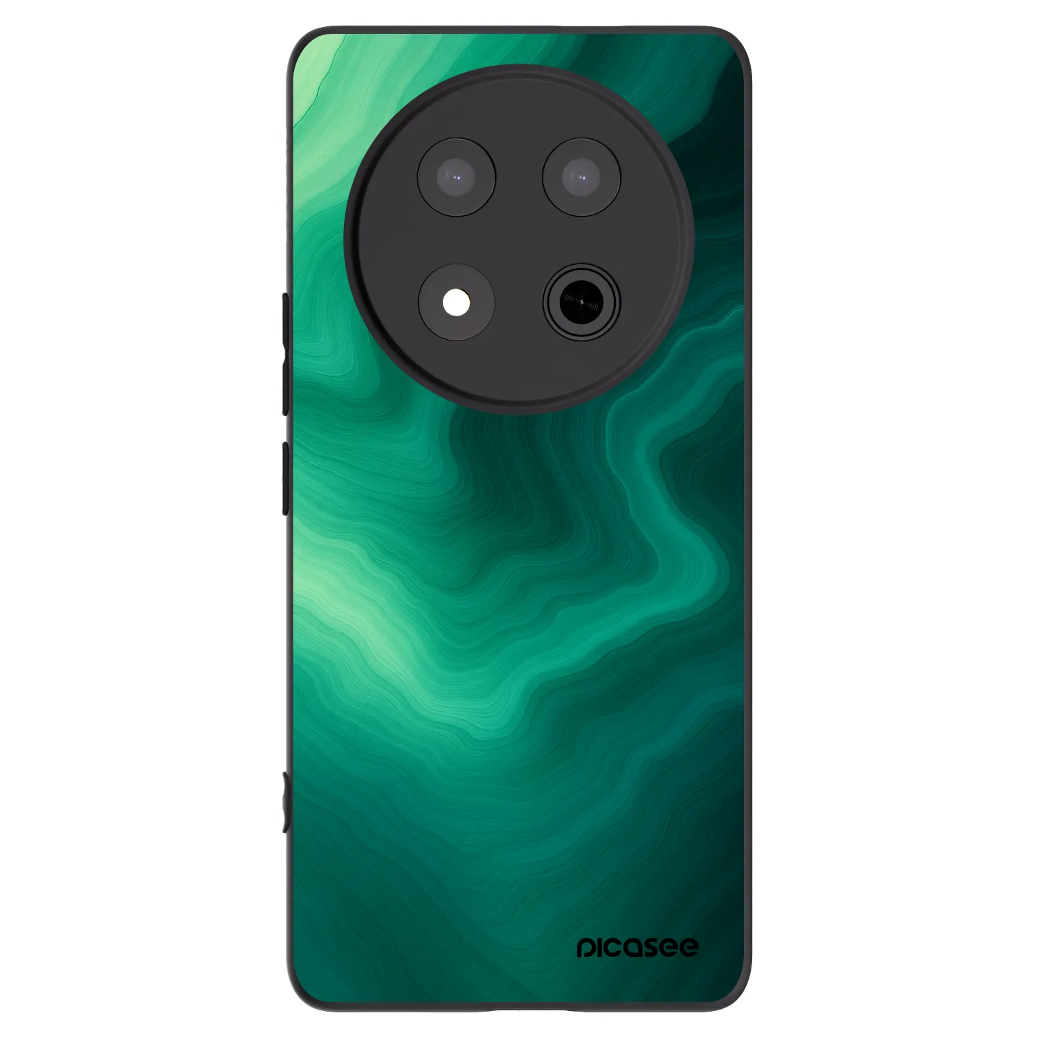 Picasee silikonový černý obal pro Honor Magic7 Lite 5G - Malachite