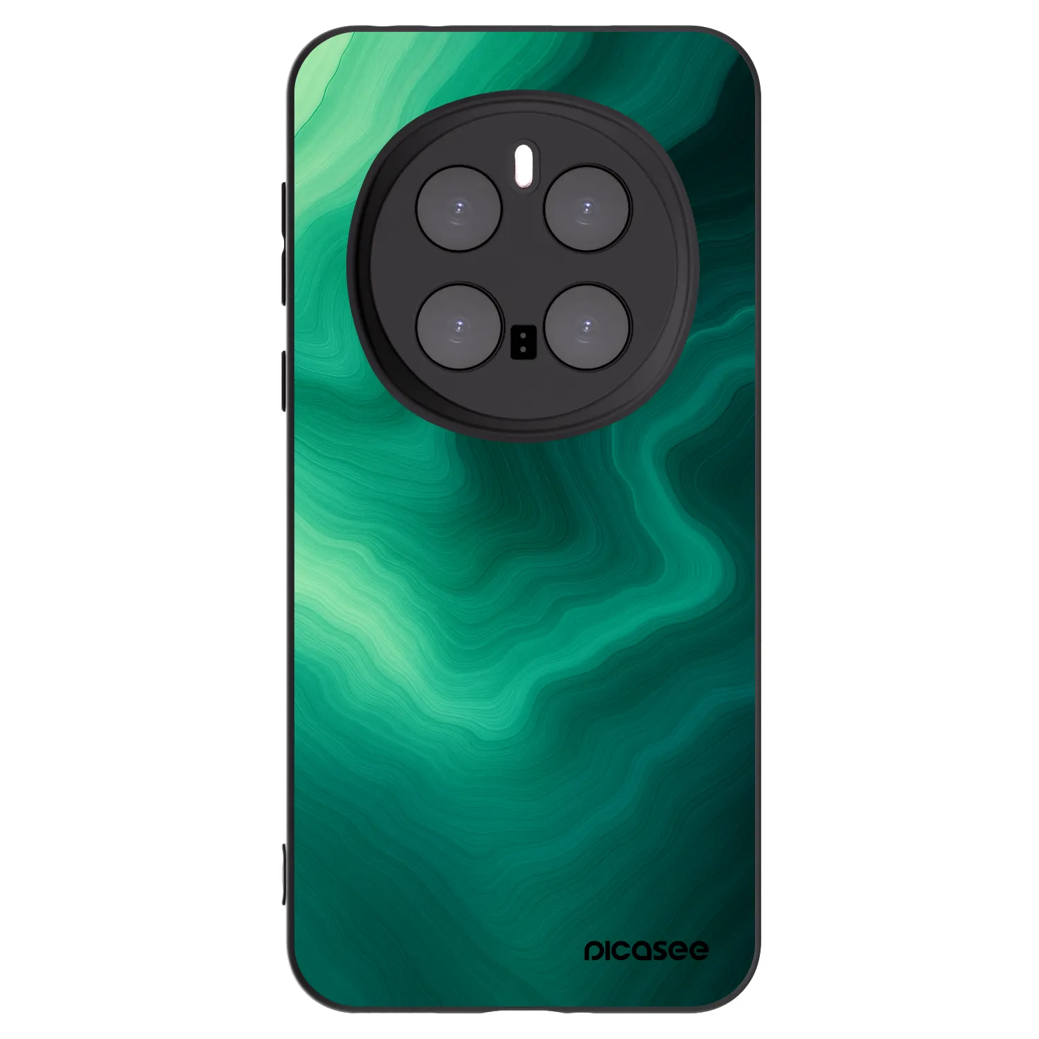 Picasee silikonový černý obal pro Honor Magic7 Pro 5G - Malachite