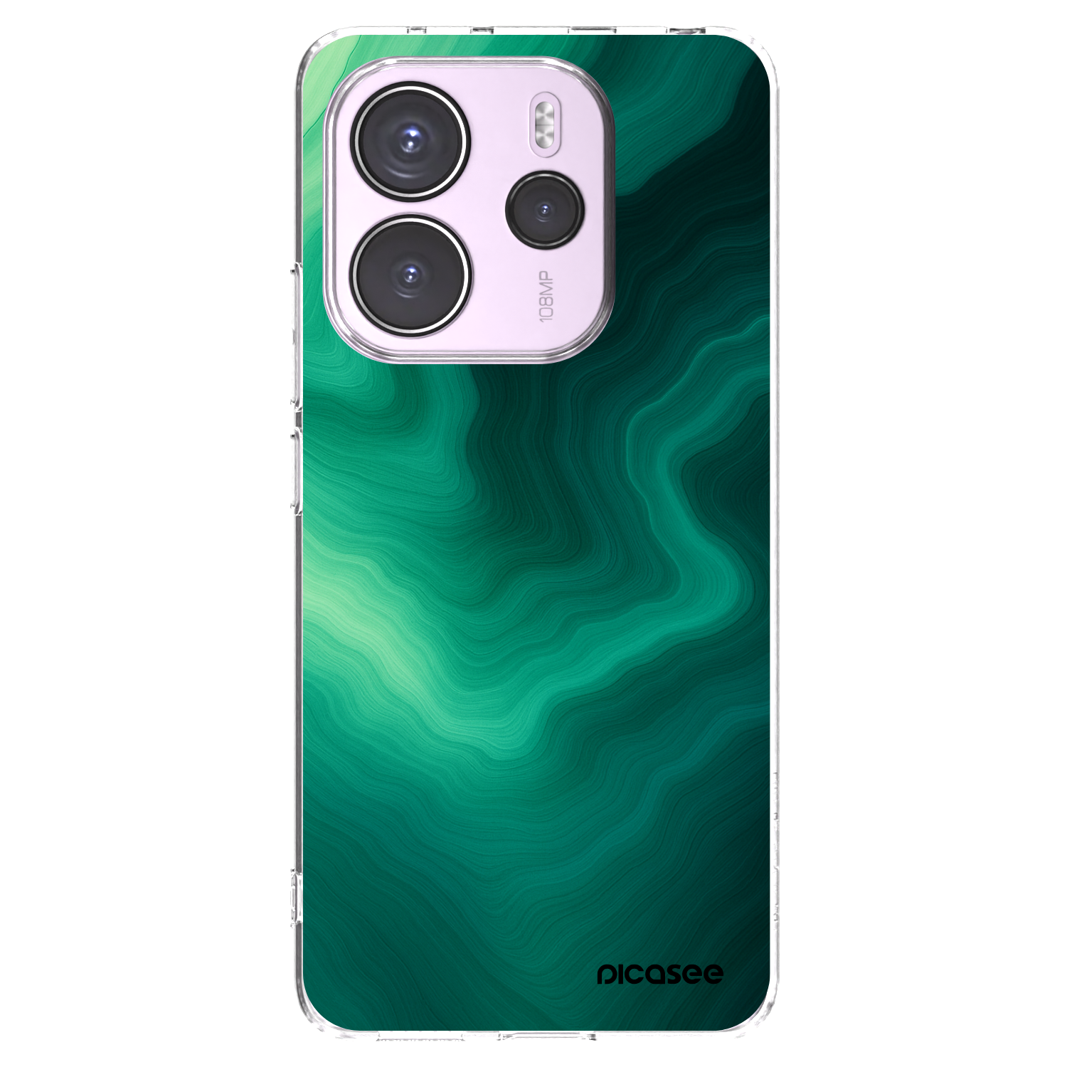 Picasee silikonový průhledný obal pro Xiaomi Redmi Note 14 4G - Malachite