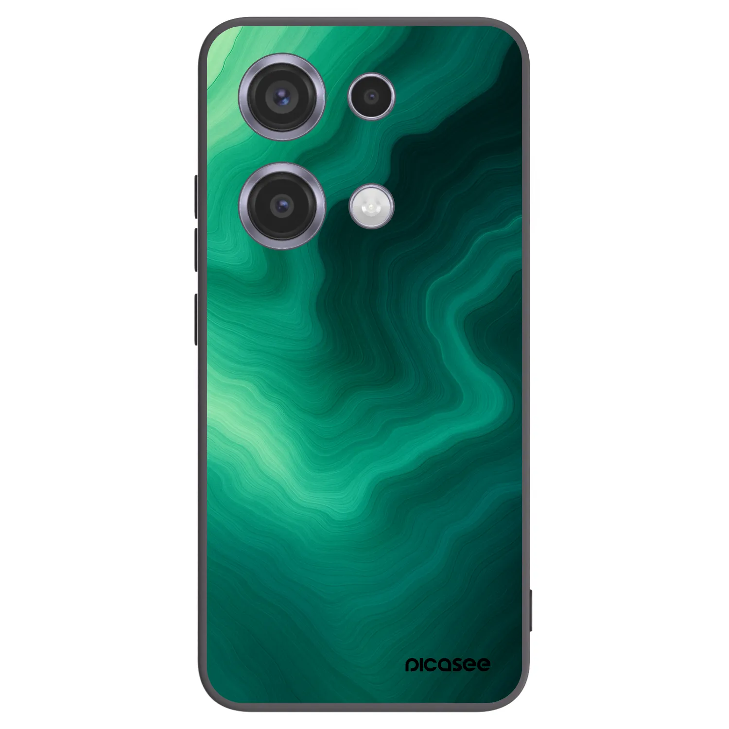 Picasee silikonový černý obal pro Xiaomi Redmi Note 14S - Malachite
