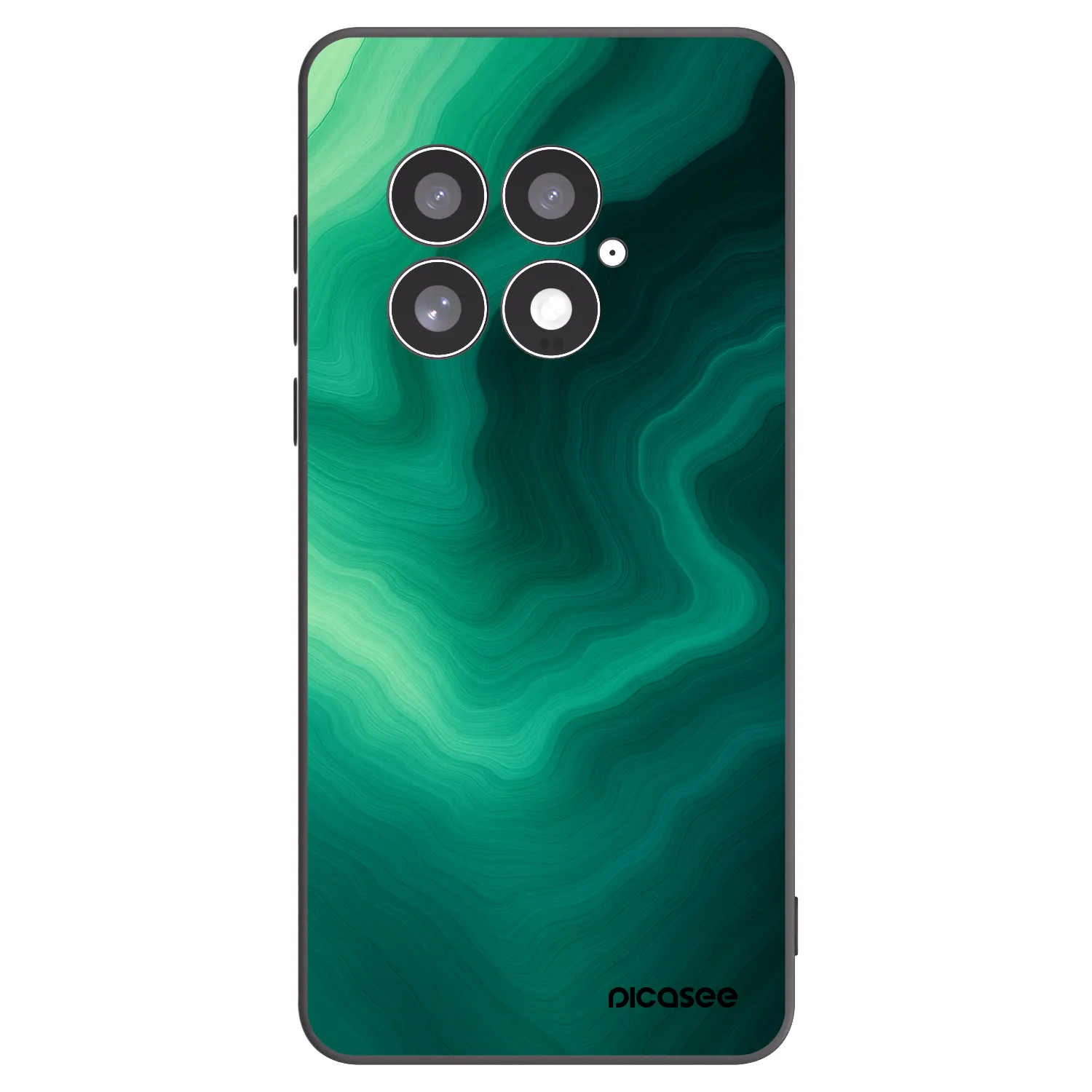Picasee silikonový černý obal pro OnePlus 13 5G - Malachite