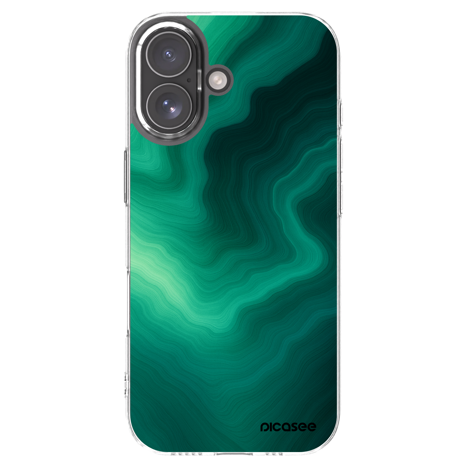 Picasee silikonový průhledný obal pro Apple iPhone 17 - Malachite