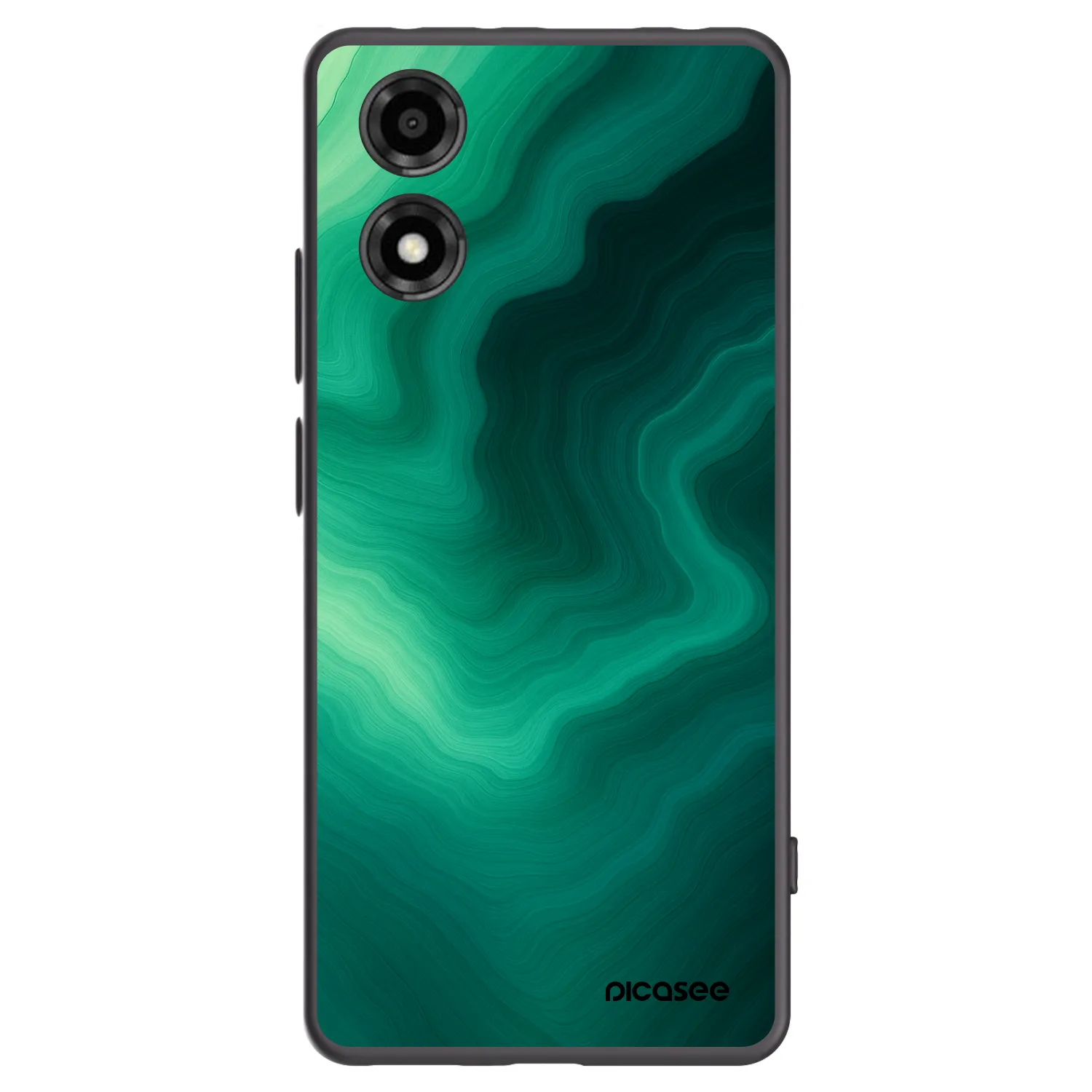 Picasee silikonový černý obal pro Motorola Moto E14 - Malachite