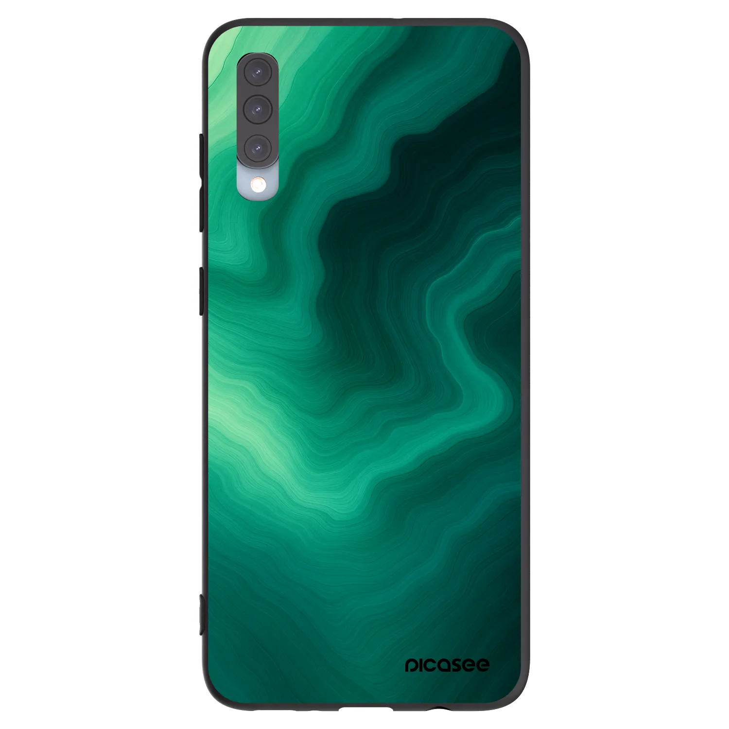 Picasee silikonový černý obal pro Samsung Galaxy A70 A705F - Malachite