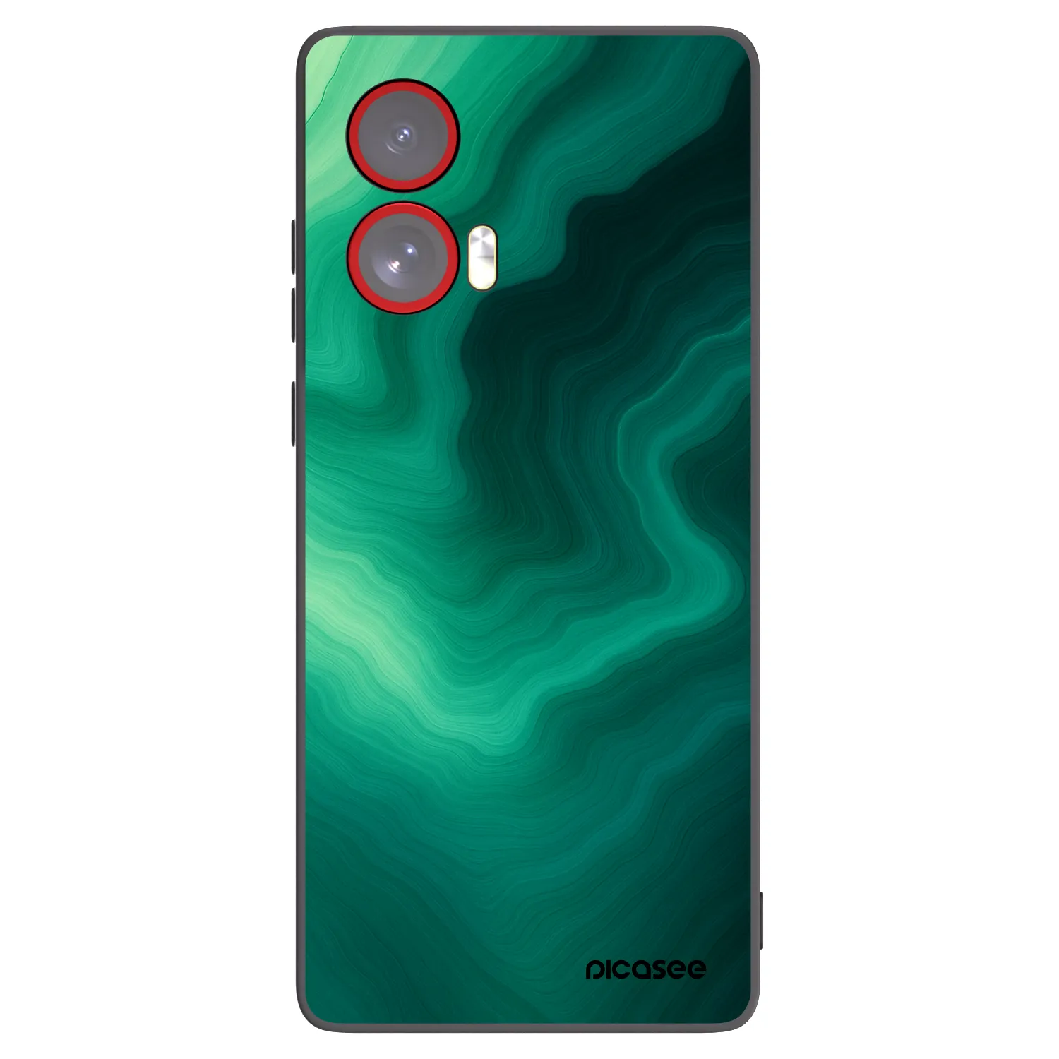 Picasee silikonový černý obal pro Motorola Edge 50 Fusion - Malachite