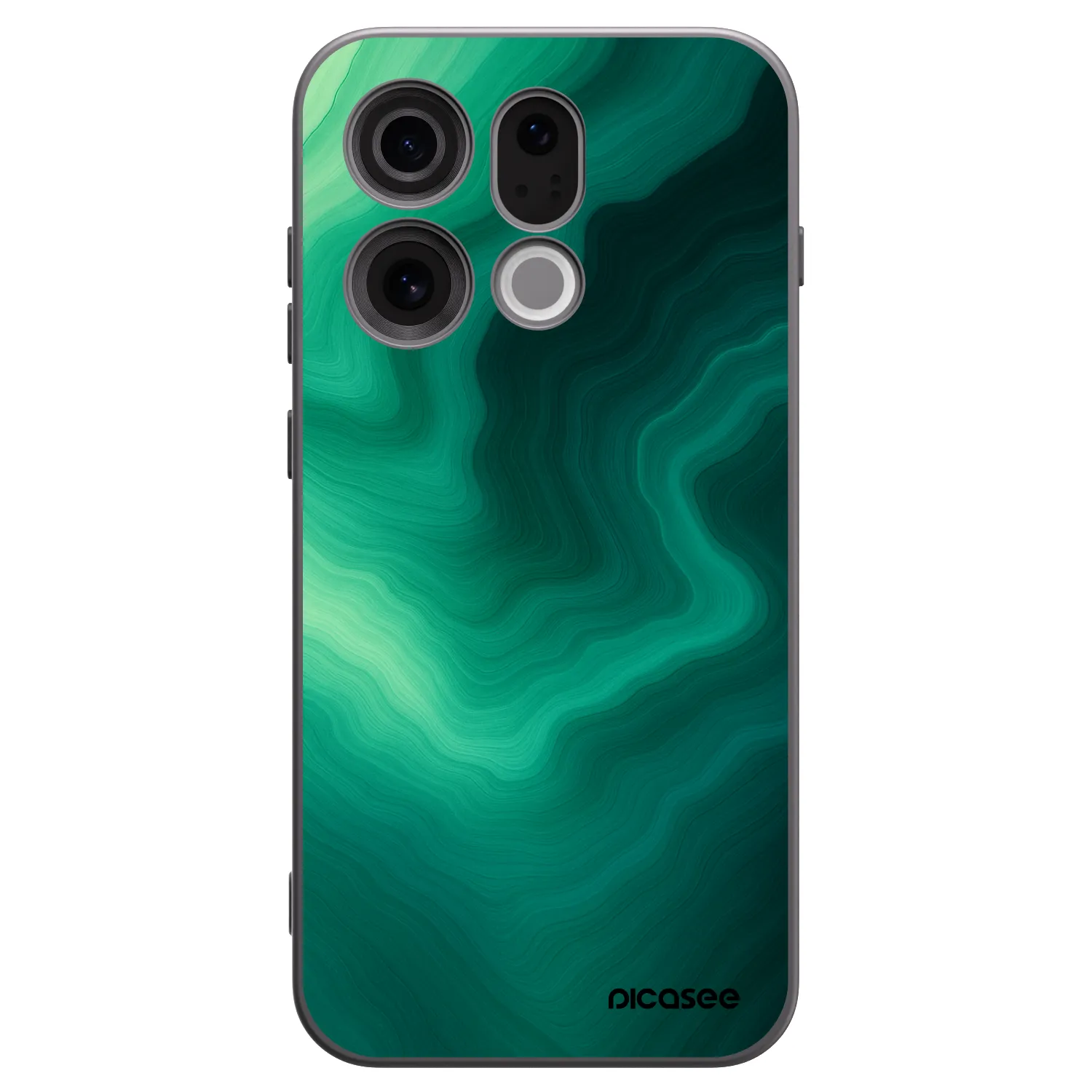 Picasee silikonový černý obal pro OPPO Find X9 - Malachite
