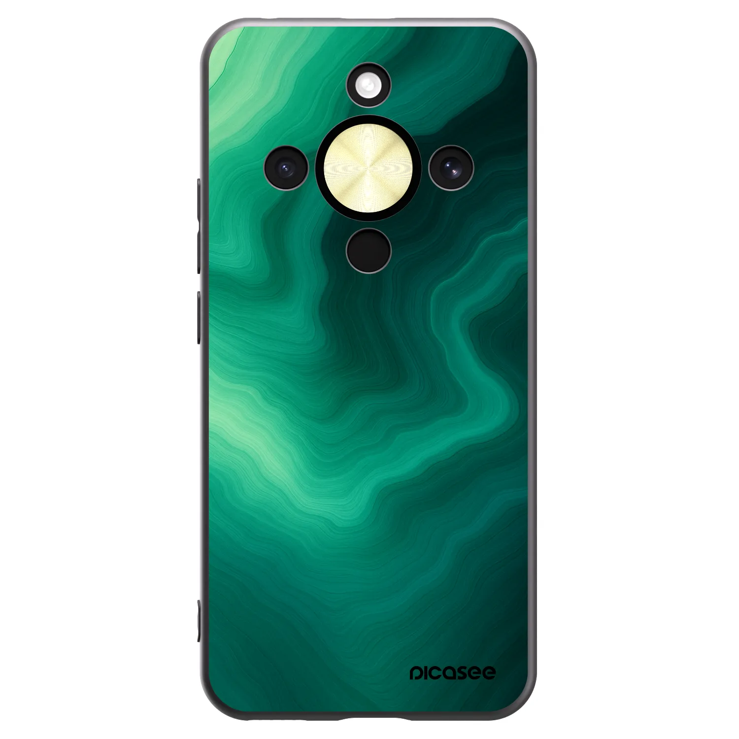 Picasee silikonový černý obal pro Honor Magic8 Lite 5G - Malachite