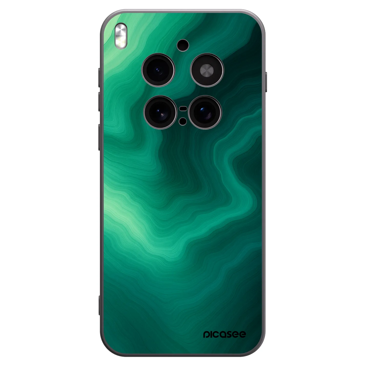 Picasee silikonový černý obal pro Vivo X300 Pro - Malachite