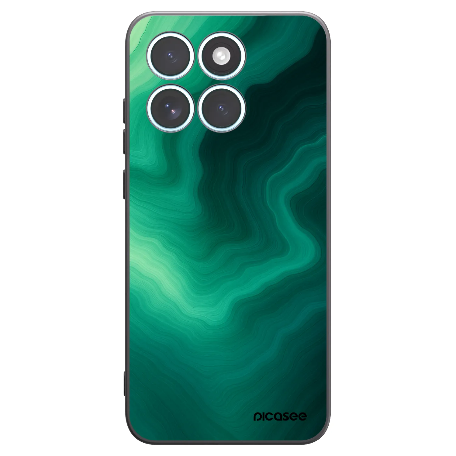 Picasee silikonový černý obal pro Motorola Edge 70 Fusion - Malachite