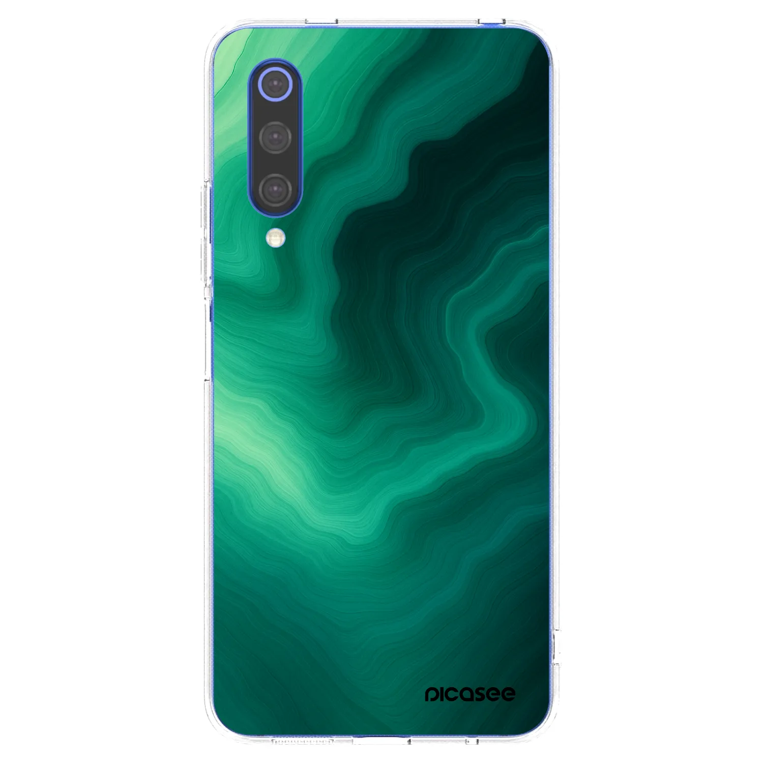 Picasee silikonový průhledný obal pro Xiaomi Mi 9 SE - Malachite
