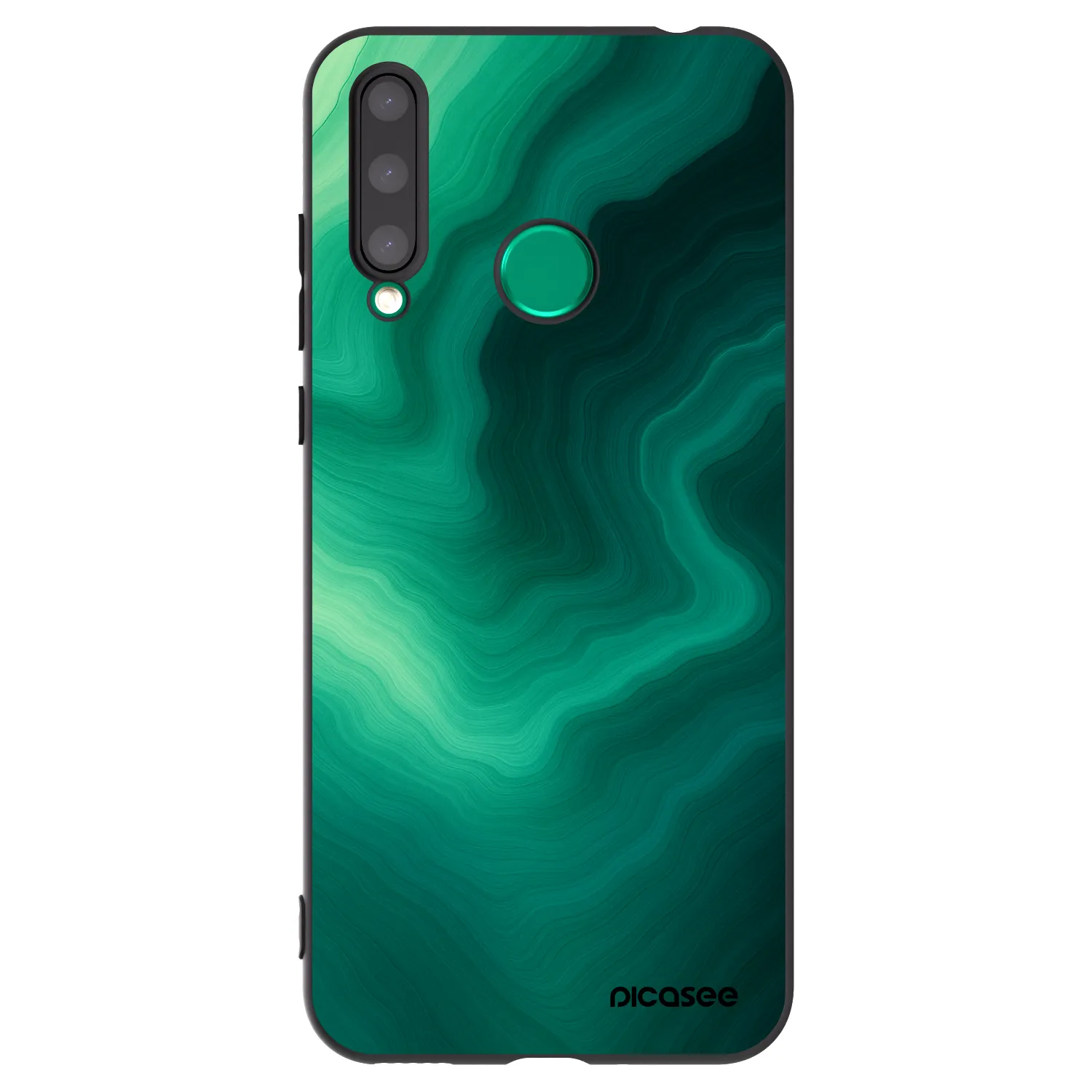 Picasee silikonový černý obal pro Honor 20 Lite - Malachite