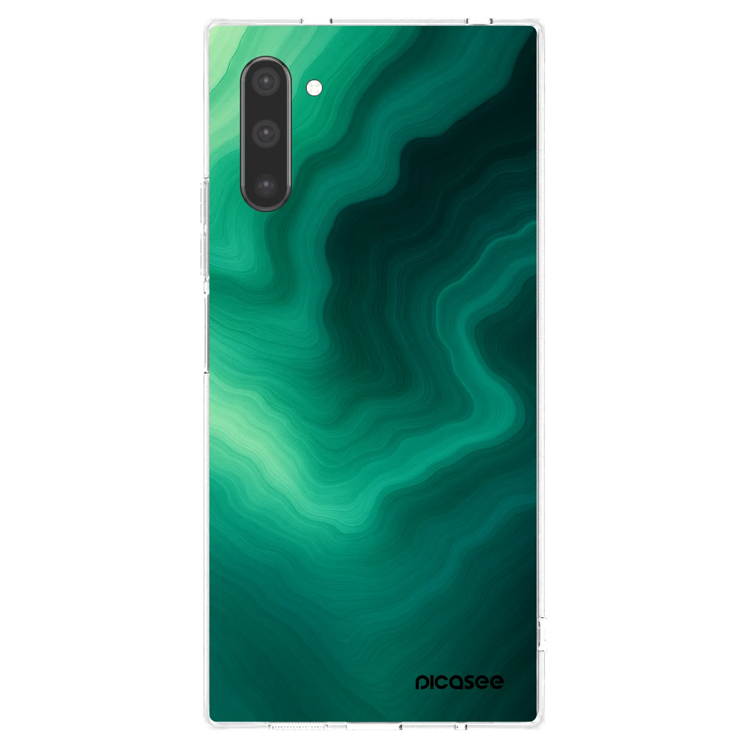 Picasee silikonový průhledný obal pro Samsung Galaxy Note 10 N970F - Malachite