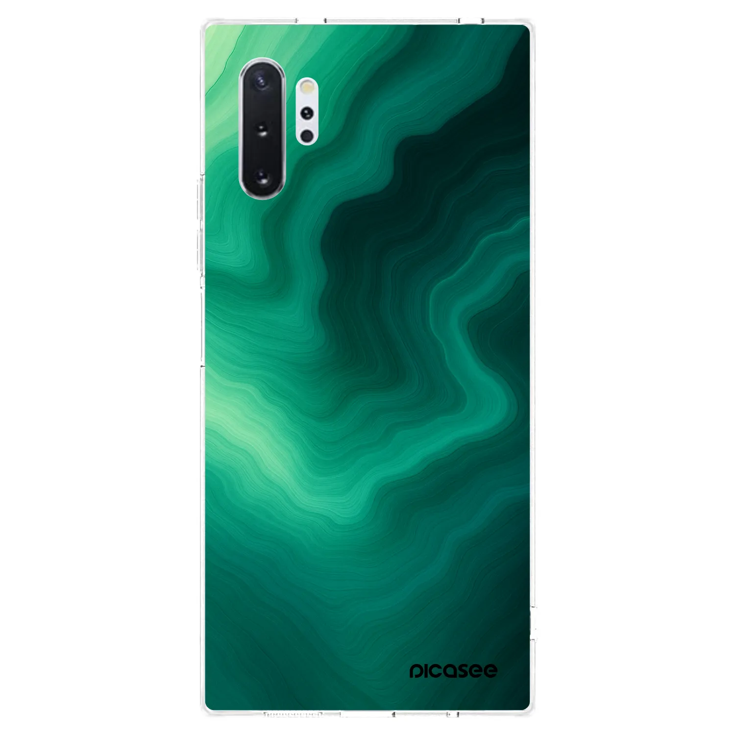 Picasee silikonový průhledný obal pro Samsung Galaxy Note 10+ N975F - Malachite