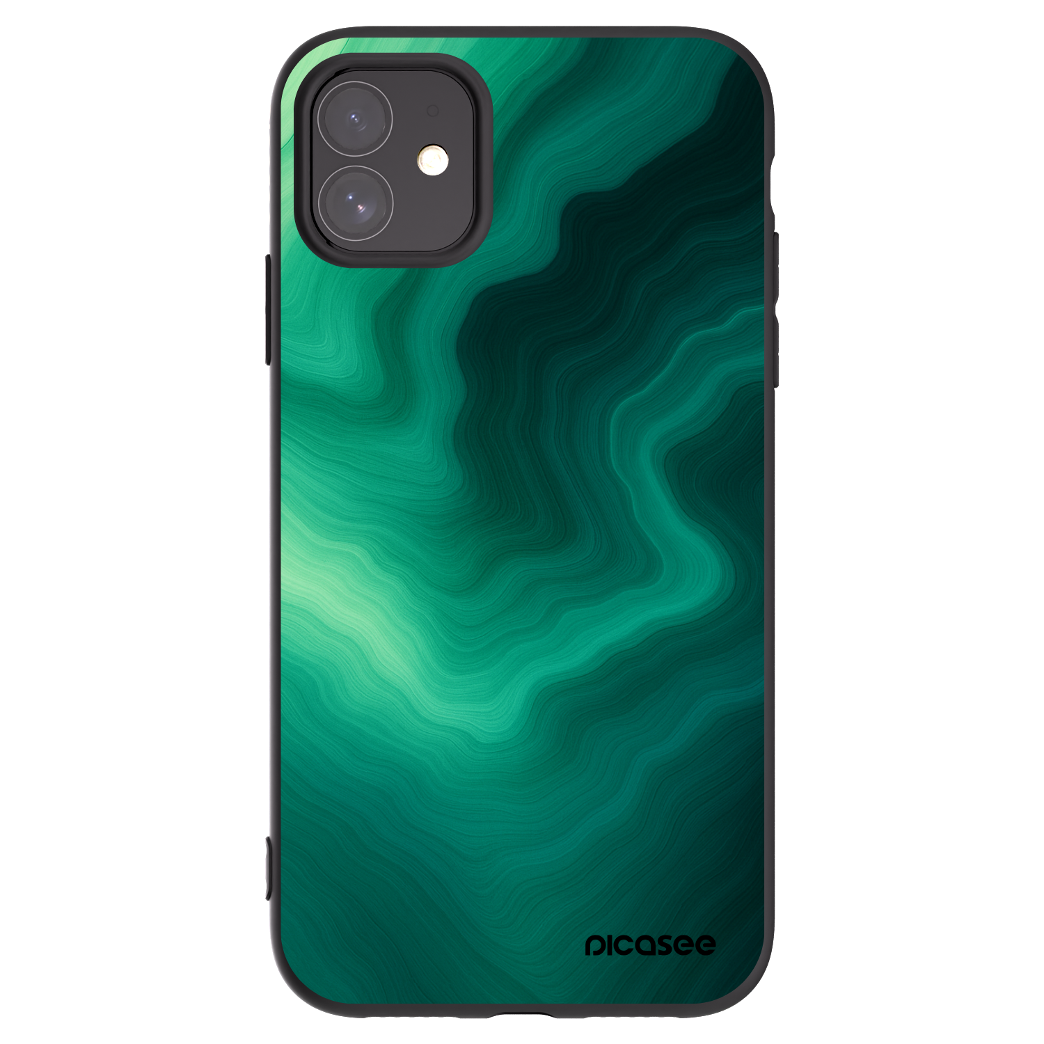 Picasee silikonový černý obal pro Apple iPhone 11 - Malachite