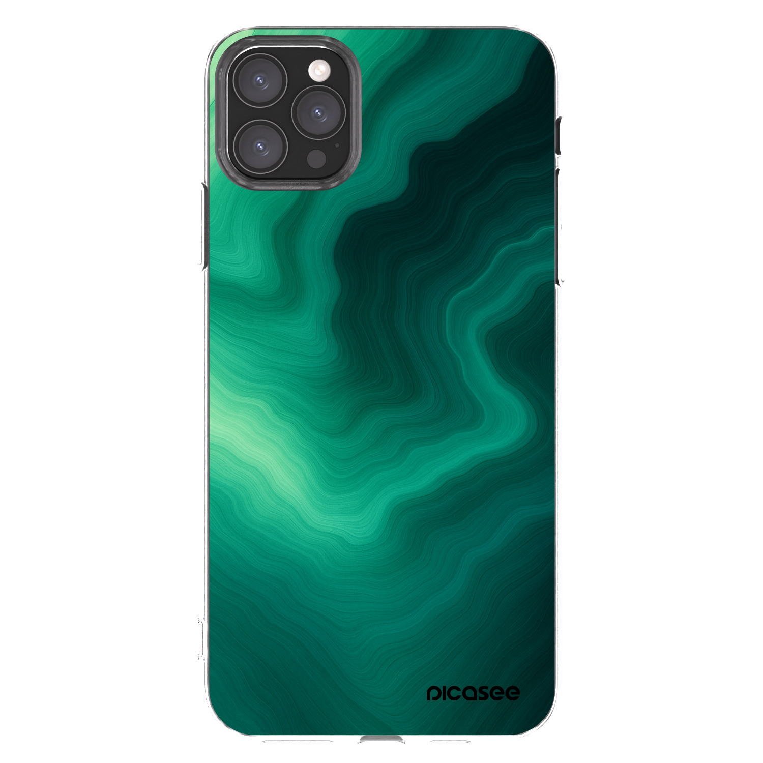 Picasee silikonový průhledný obal pro Apple iPhone 11 Pro Max - Malachite