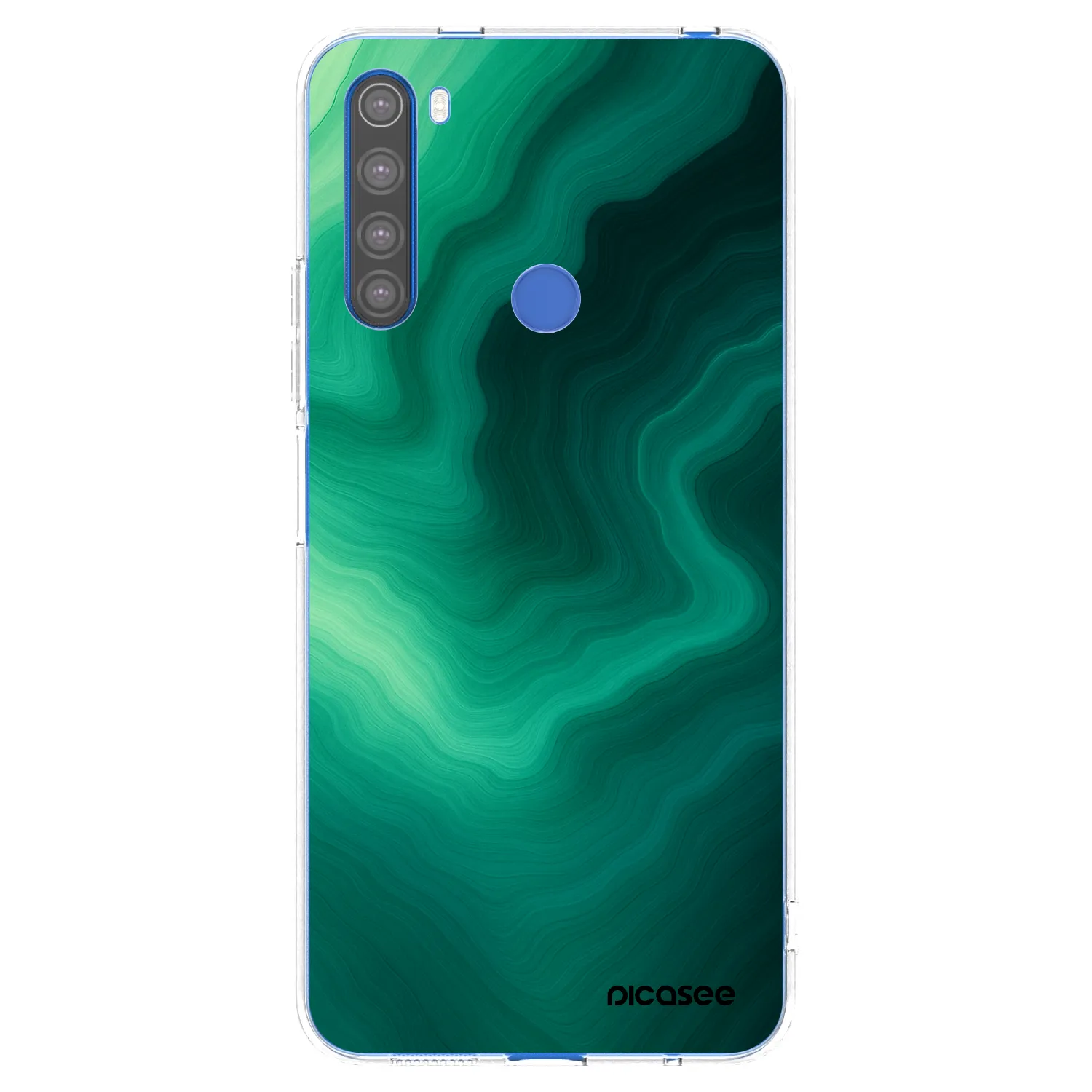 Picasee silikonový průhledný obal pro Xiaomi Redmi Note 8T - Malachite