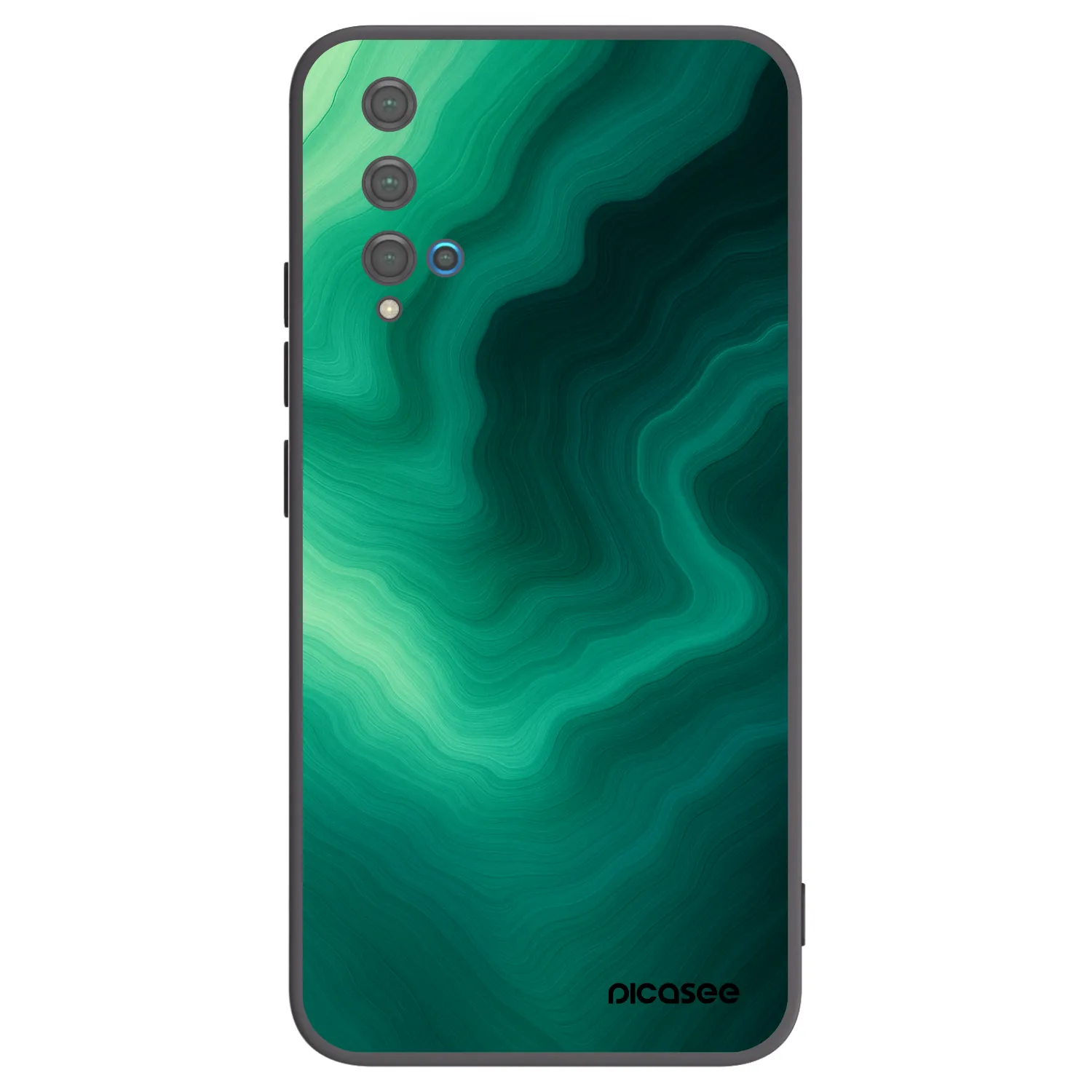 Picasee silikonový černý obal pro Huawei Nova 5T - Malachite