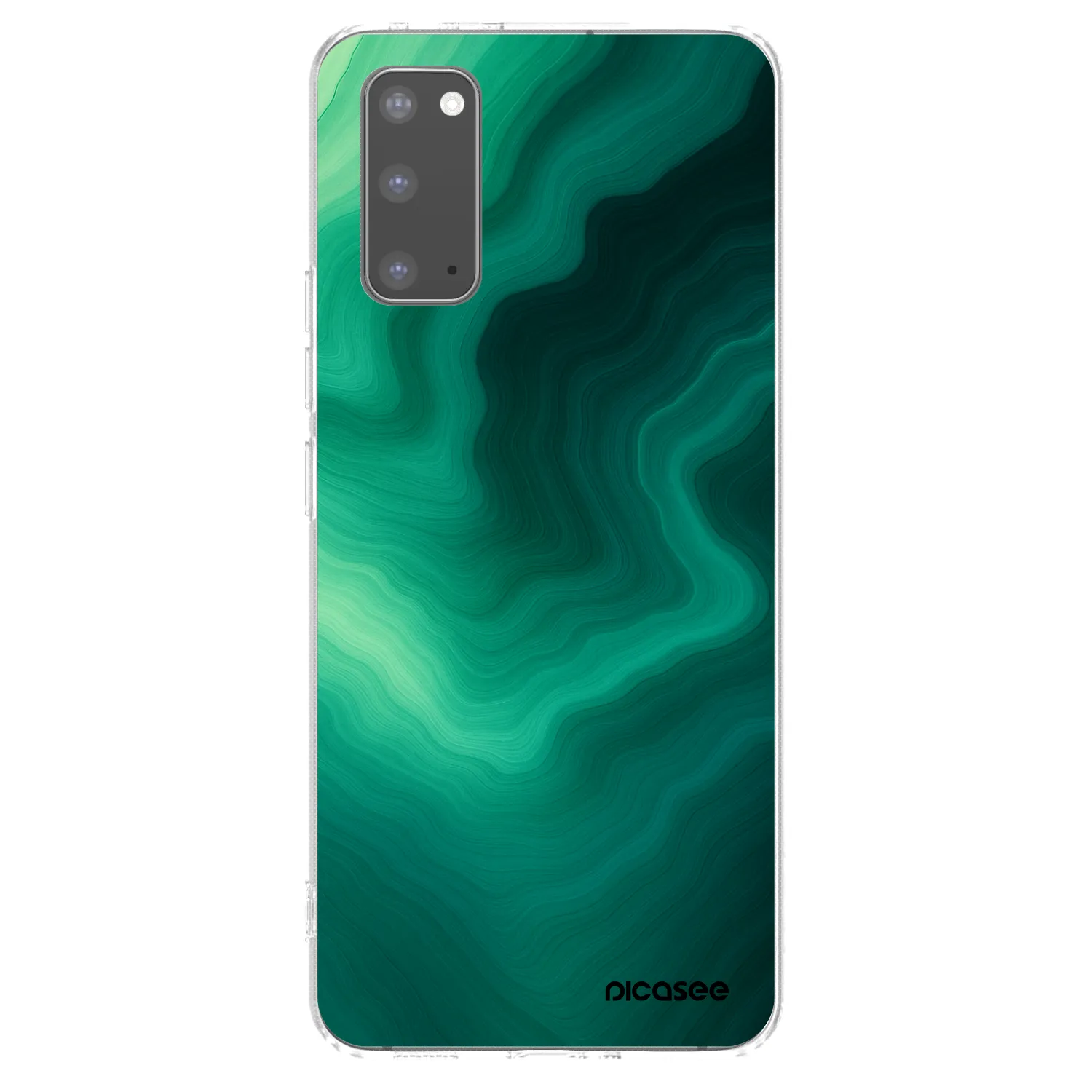 Picasee silikonový průhledný obal pro Samsung Galaxy S20 G980F - Malachite
