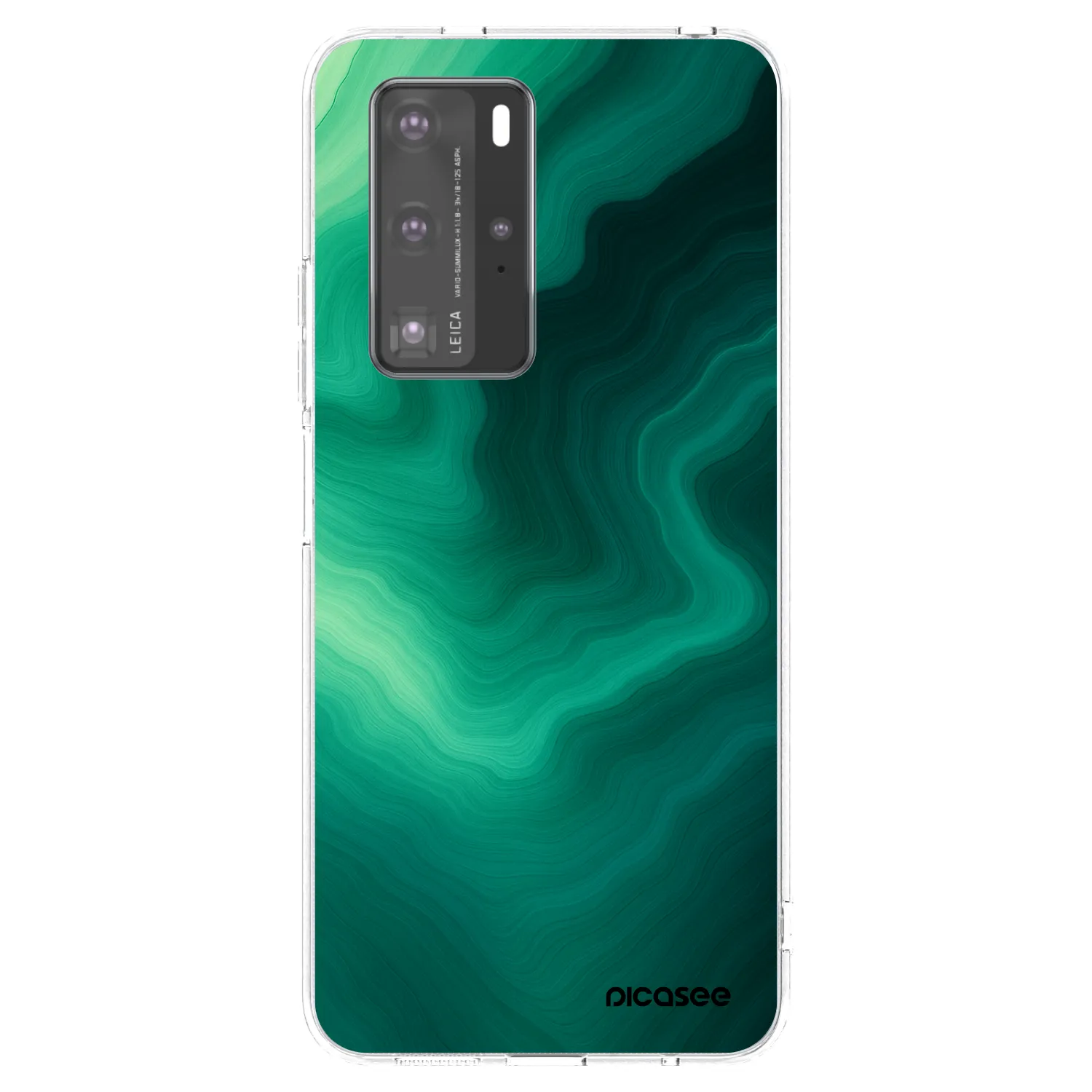Picasee silikonový průhledný obal pro Huawei P40 Pro - Malachite
