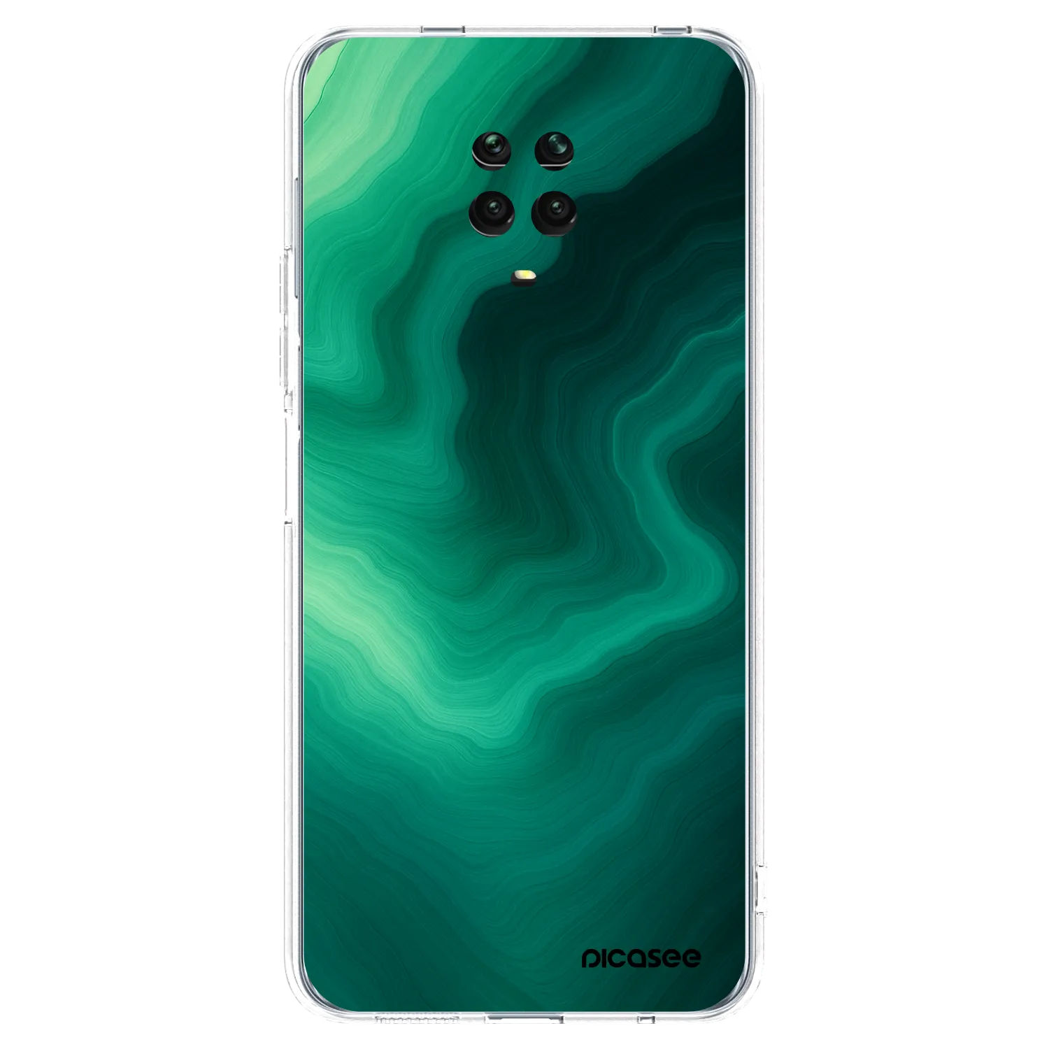 Picasee silikonový průhledný obal pro Xiaomi Redmi Note 9 Pro - Malachite