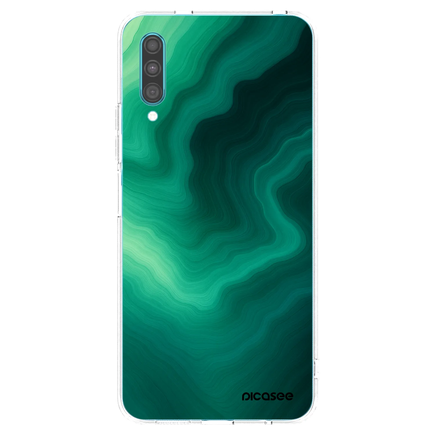 Picasee silikonový průhledný obal pro Samsung Galaxy A30s A307F - Malachite