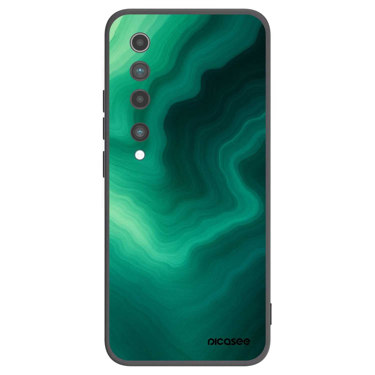 Picasee silikonový černý obal pro Xiaomi Mi 10 - Malachite